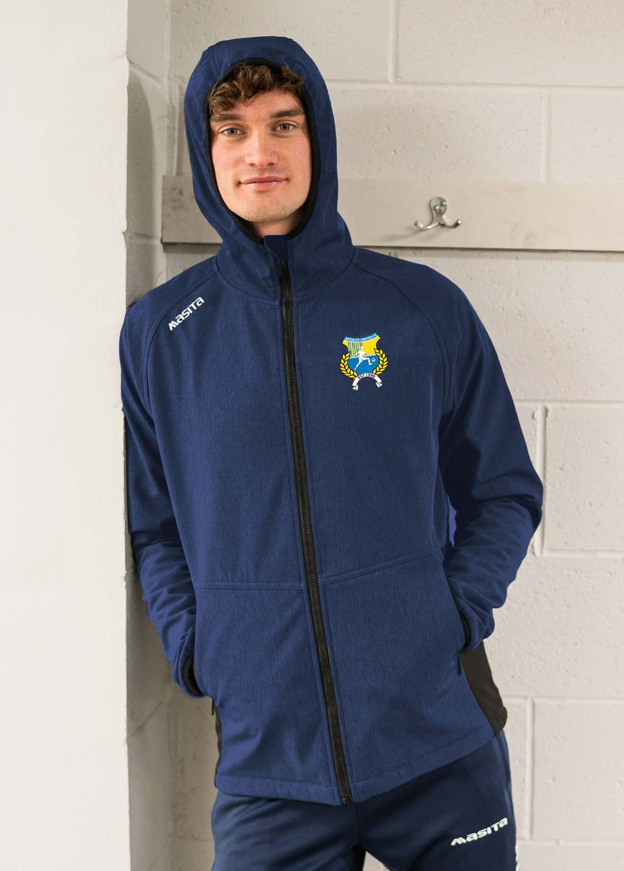 Ardagh United FC Navy Tara Style Softshell Hoodie Jacket Adult