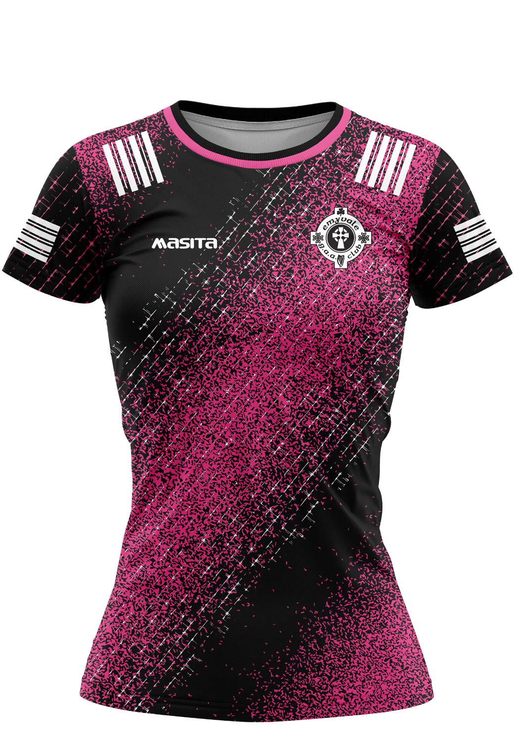 Emyvale GAA Pink Comet Style Training Jersey Player Fit Adult