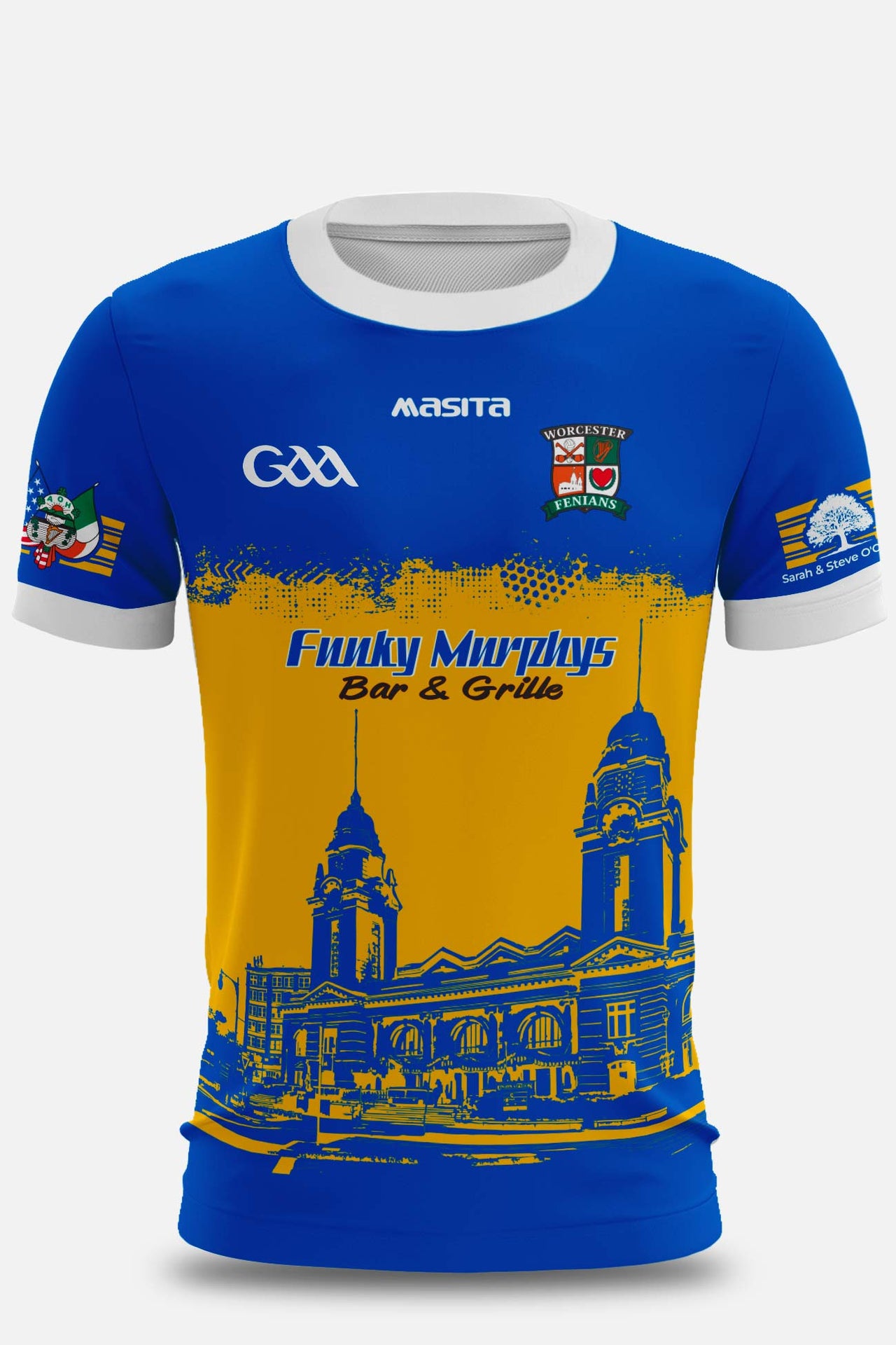 Worcester Fenians Funky Murphys Sponsor Home Hurling Jersey Regular Fit Adult