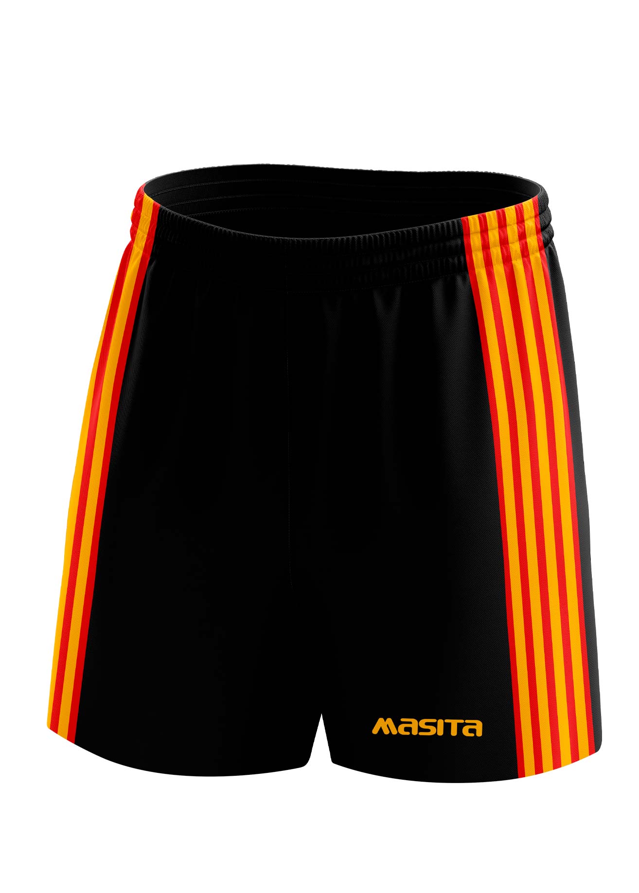Donard Gaelic Shorts Black/Red/Amber Kids