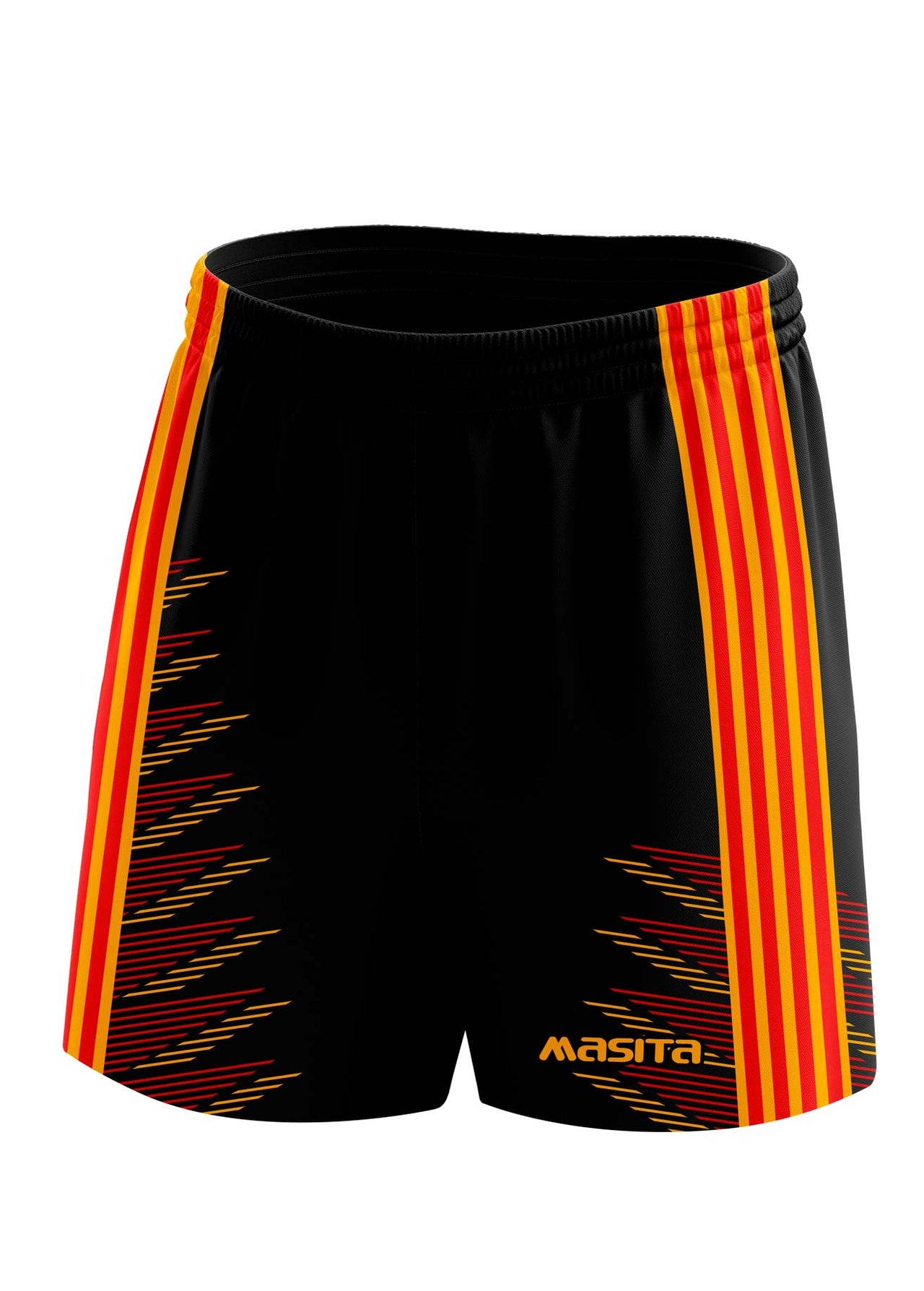 Hydro Gaelic Shorts Black/Red/Amber Adult
