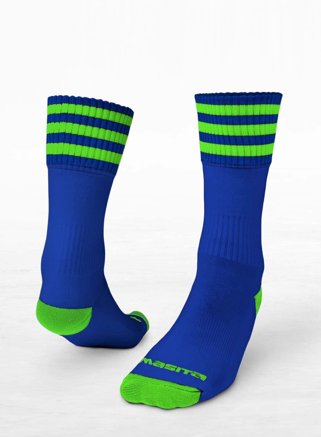 Blue/Green neon Midi Sock