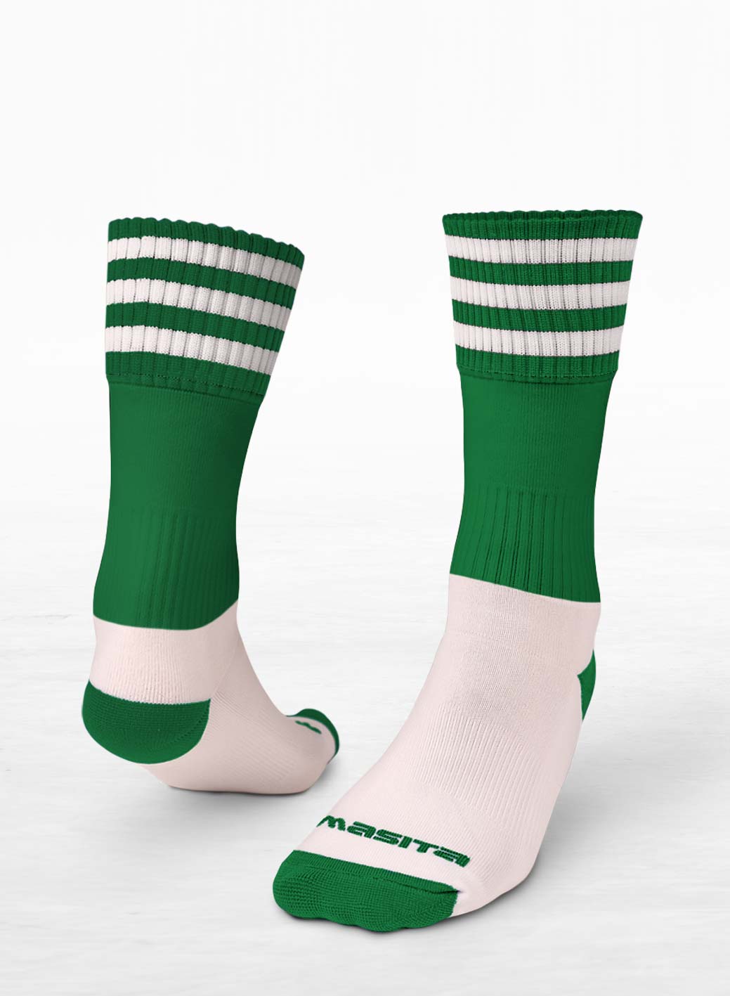 Green/White Midi Socks Kids