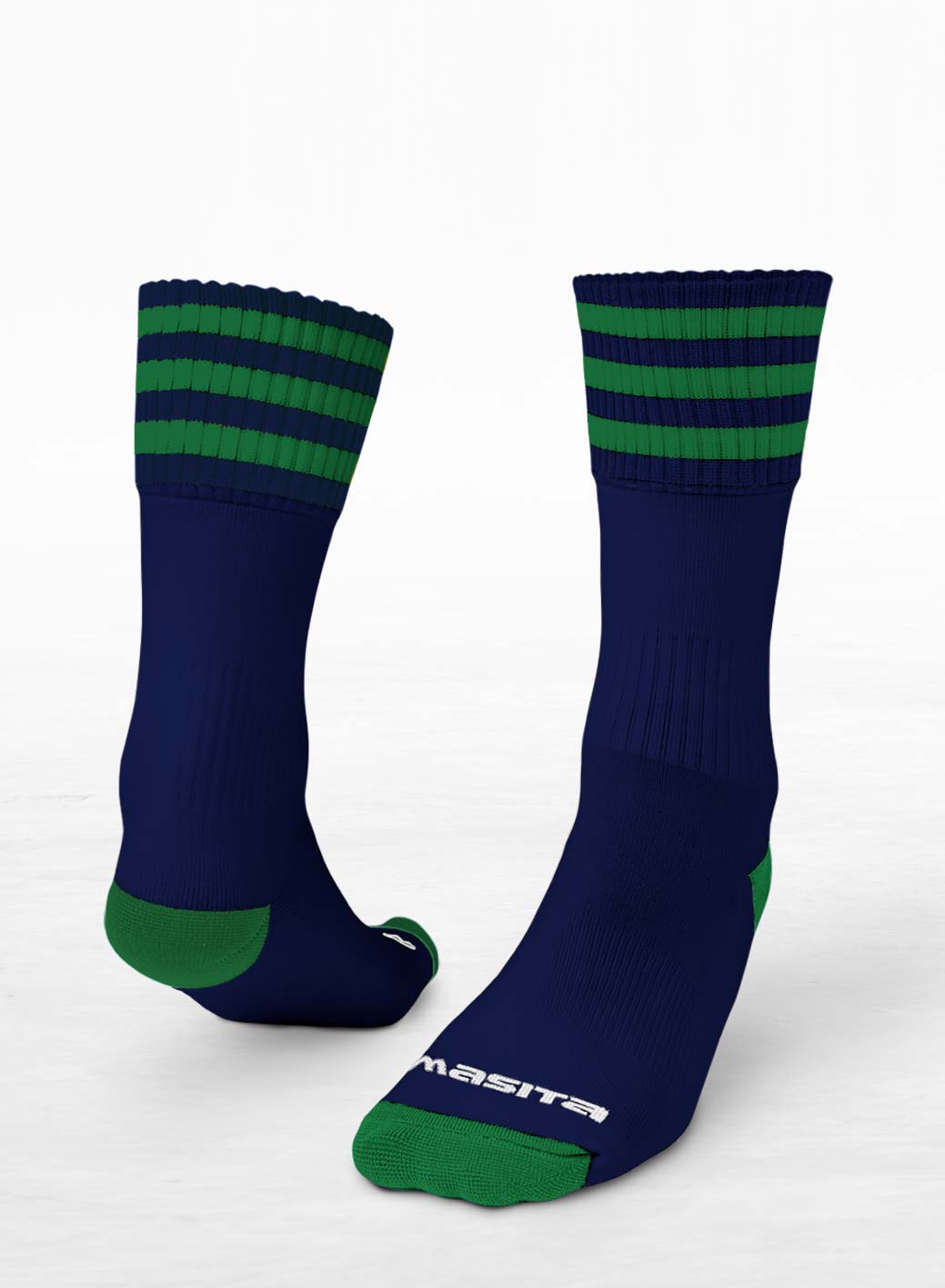Navy/Green Midi Socks Kids