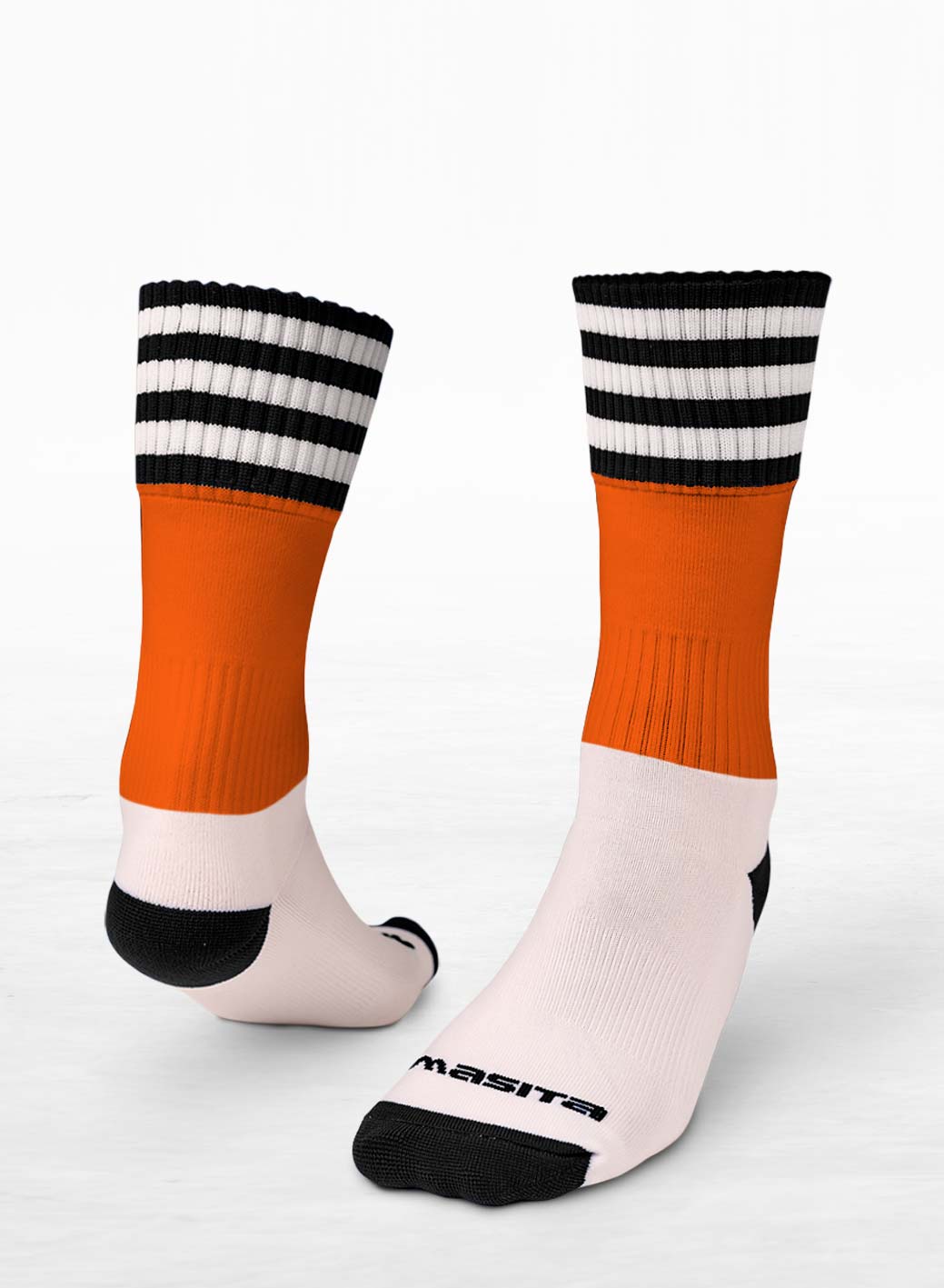 Orange/Black/White Midi Socks Kids