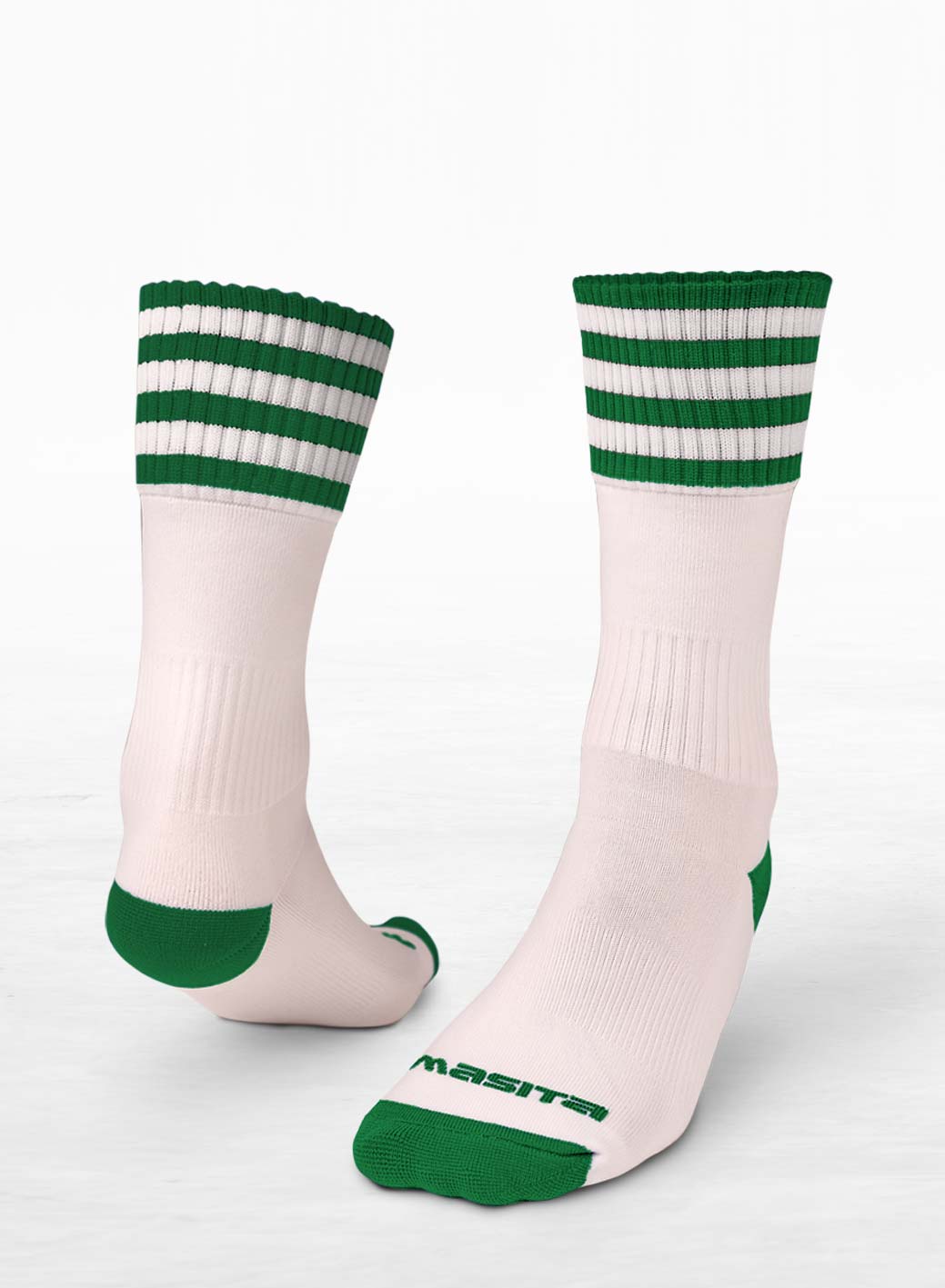 White/Green Midi Socks Adults
