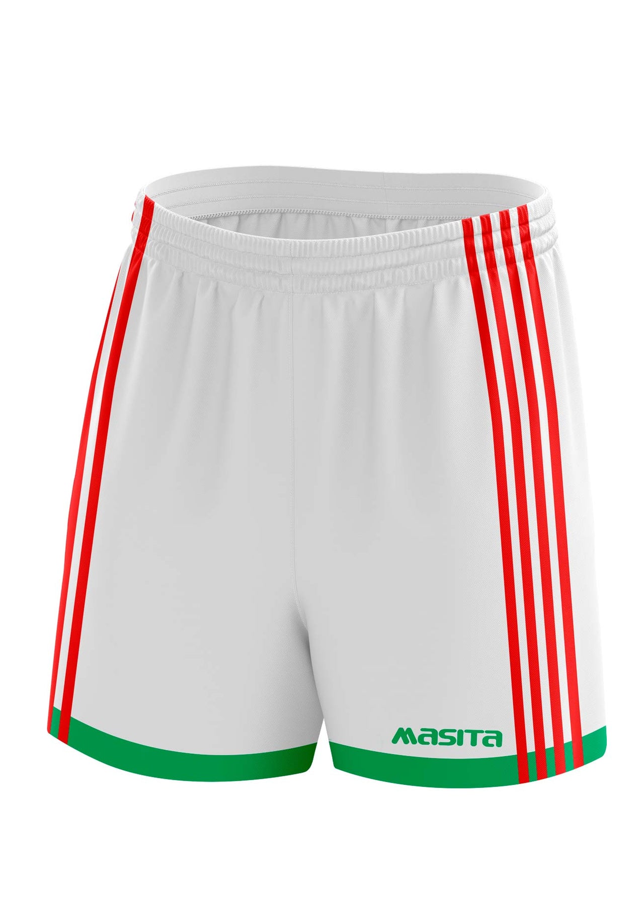 Solo Gaelic Shorts White/Green/Red Adult