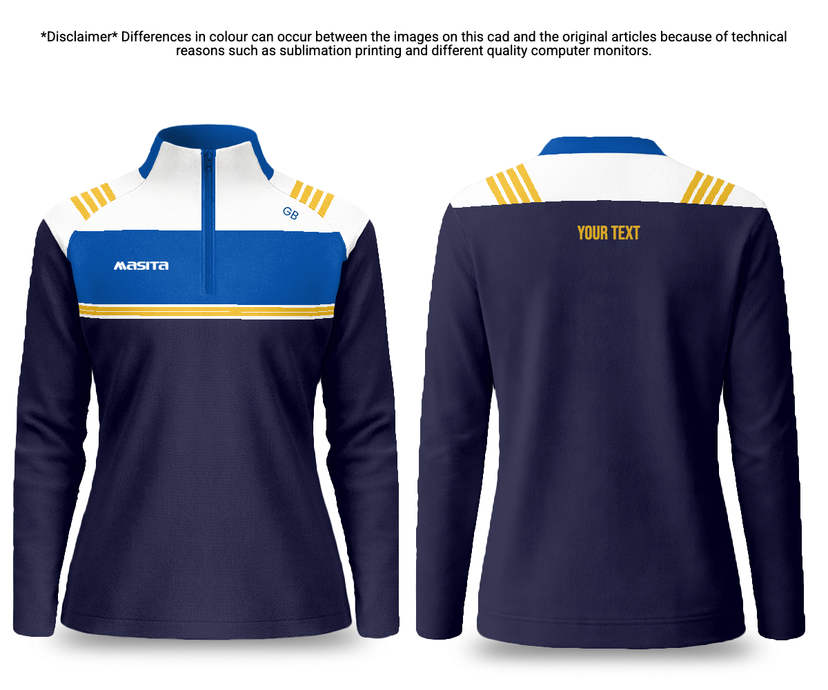 Official Camogie Quarter Zip Avoca Style