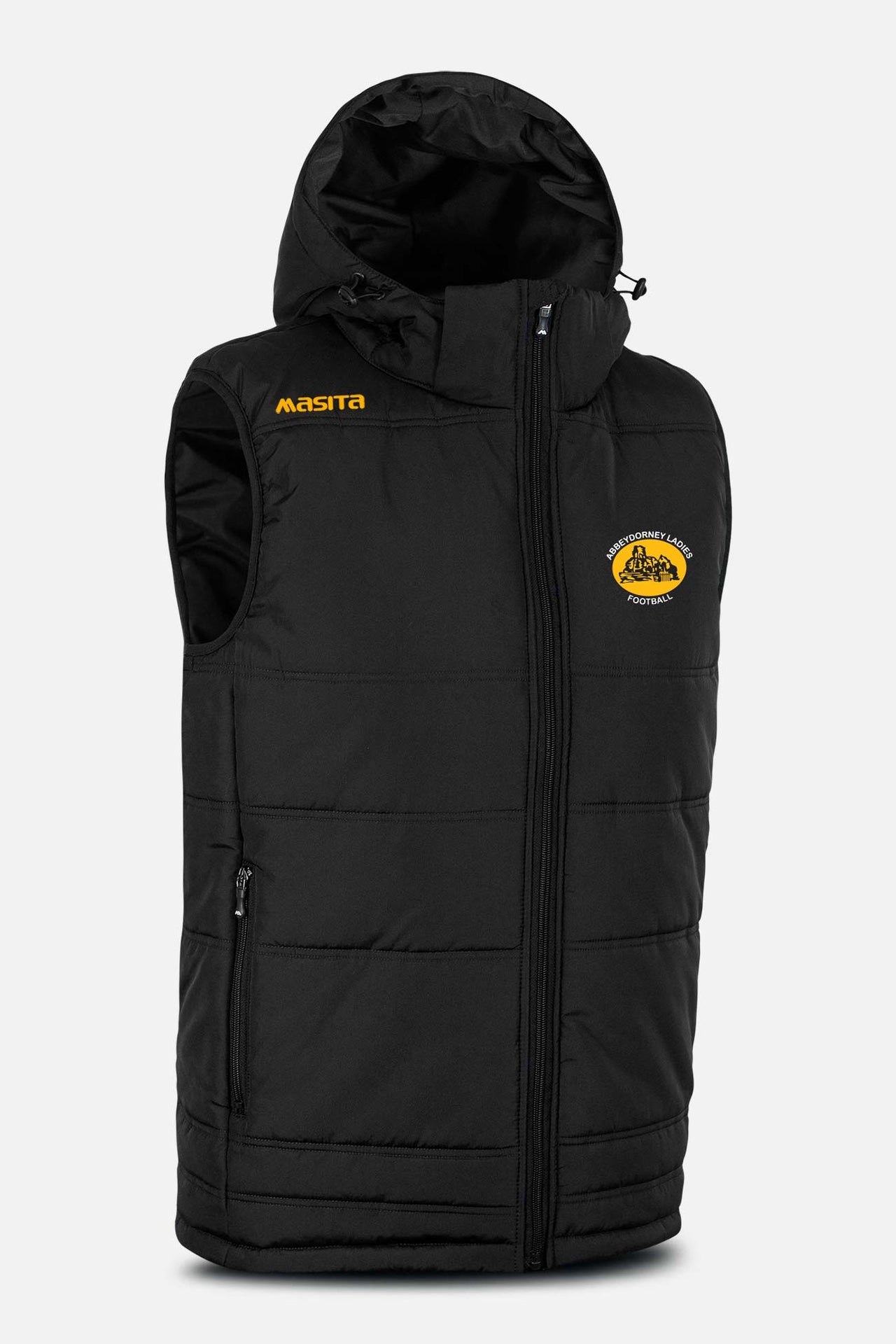 Abbeydorney LGFC Pop Up Shop Black Nova Sleeveless Gilet Kids & Adults