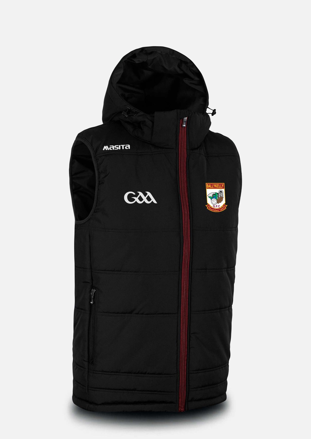 Ballykelly GFC Pop Up Shop Black Nova Sleeveless Gilet Kids & Adults