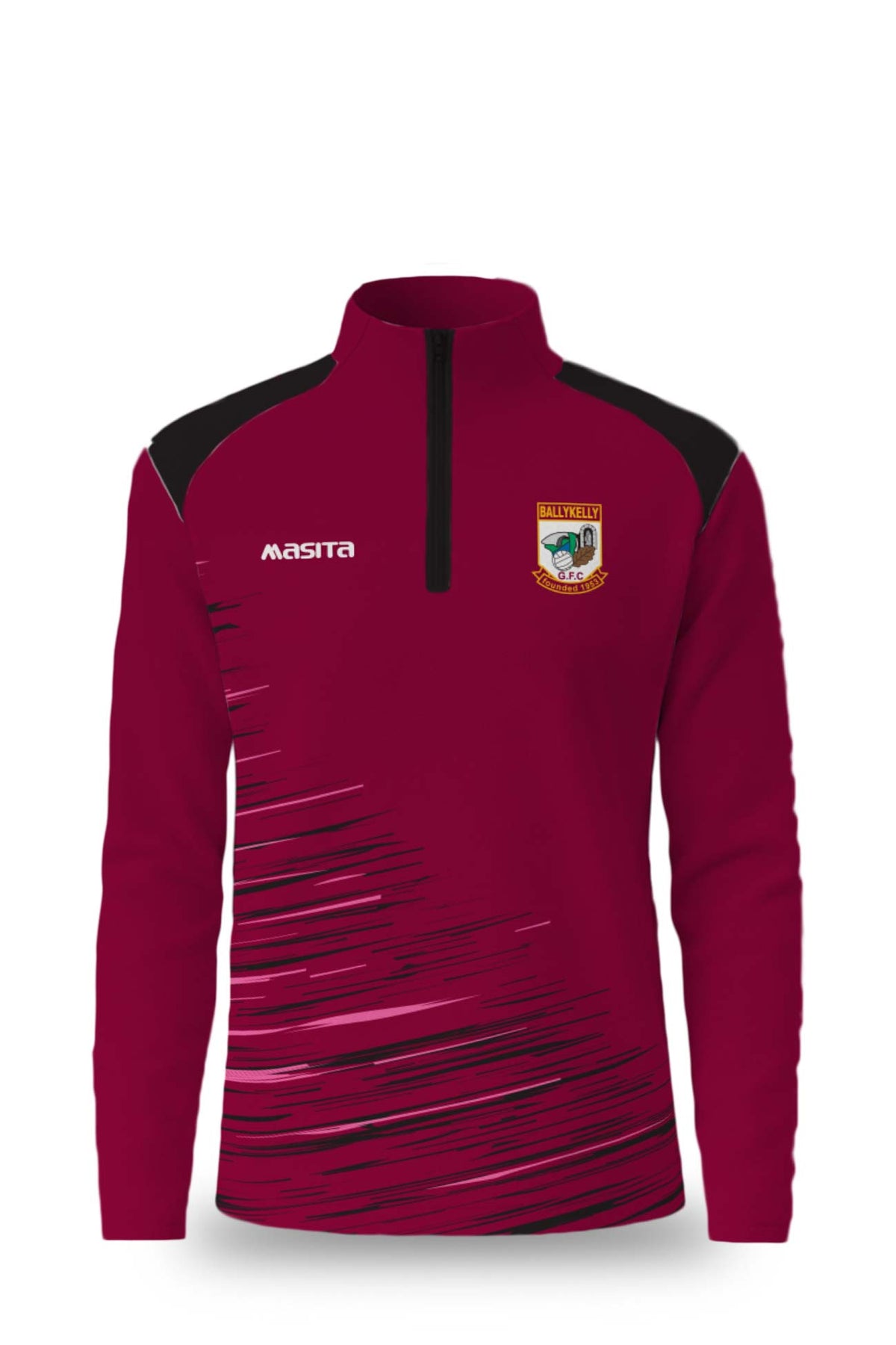 Ballykelly Pop Up Orchard Style Maroon Half Zip Kids & Adults