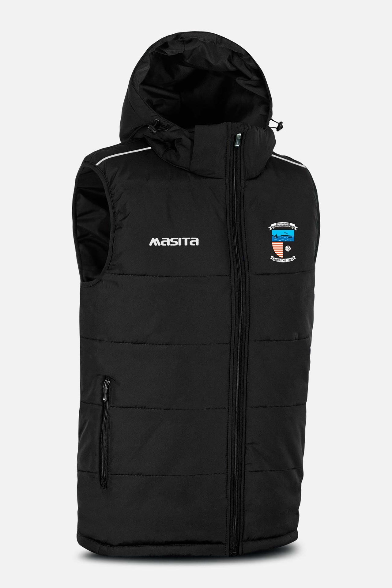 Bearna GAA Black Sleeveless Gilet Kids & Adults