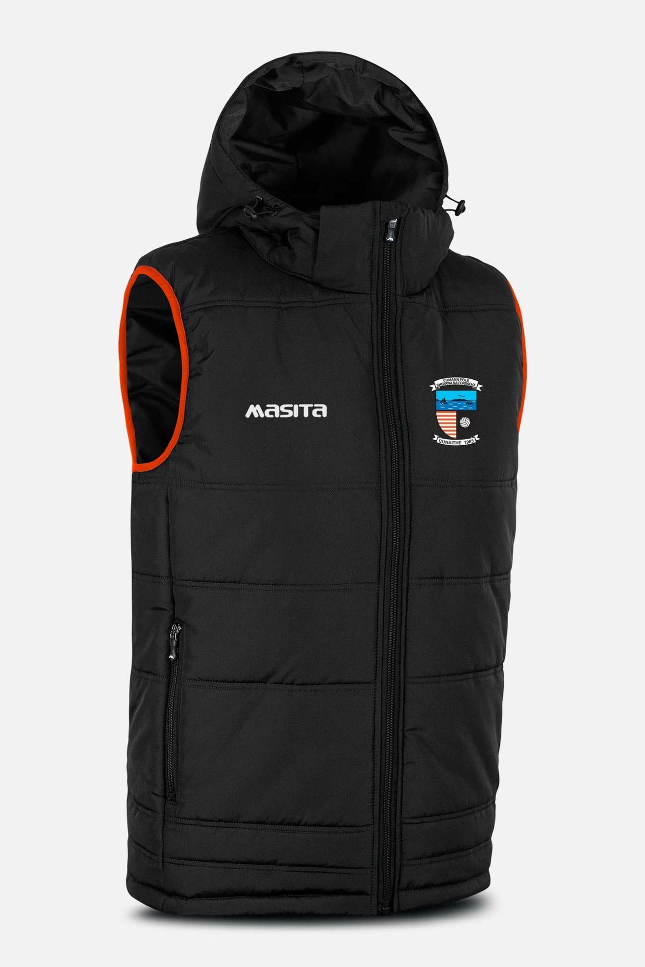 Bearna GAA Black Nova Sleeveless Gilet Kids & Adults