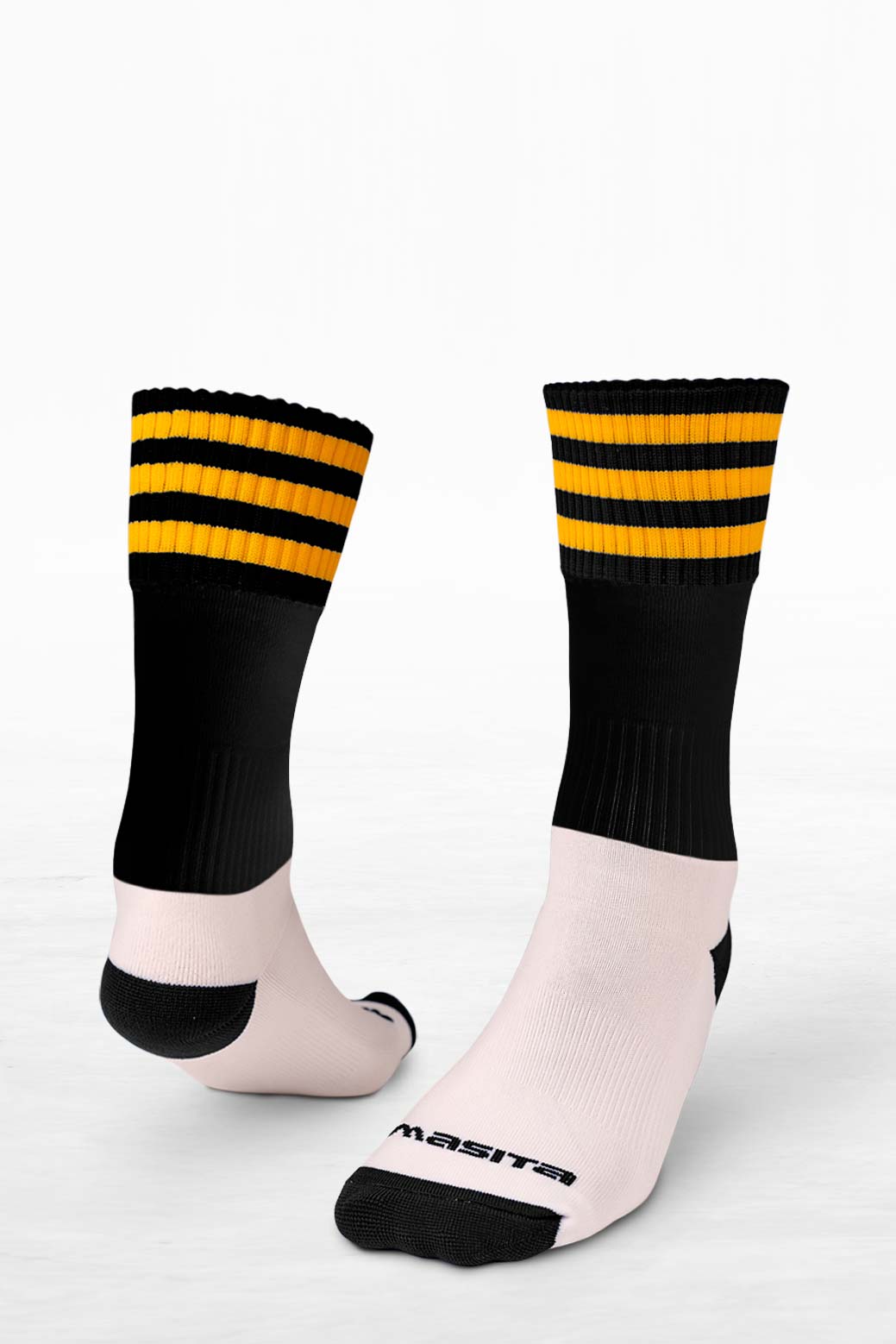 Abbeydorney LGFC Pop Up Shop Black/Amber Midi Socks Kids&Adult
