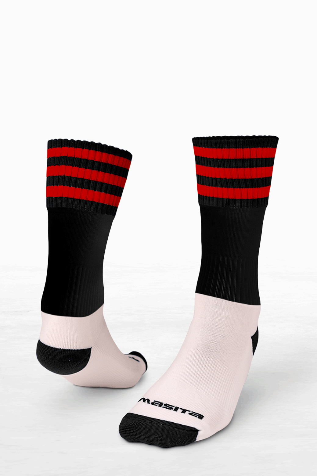 Black/Red Midi Socks All Sizes