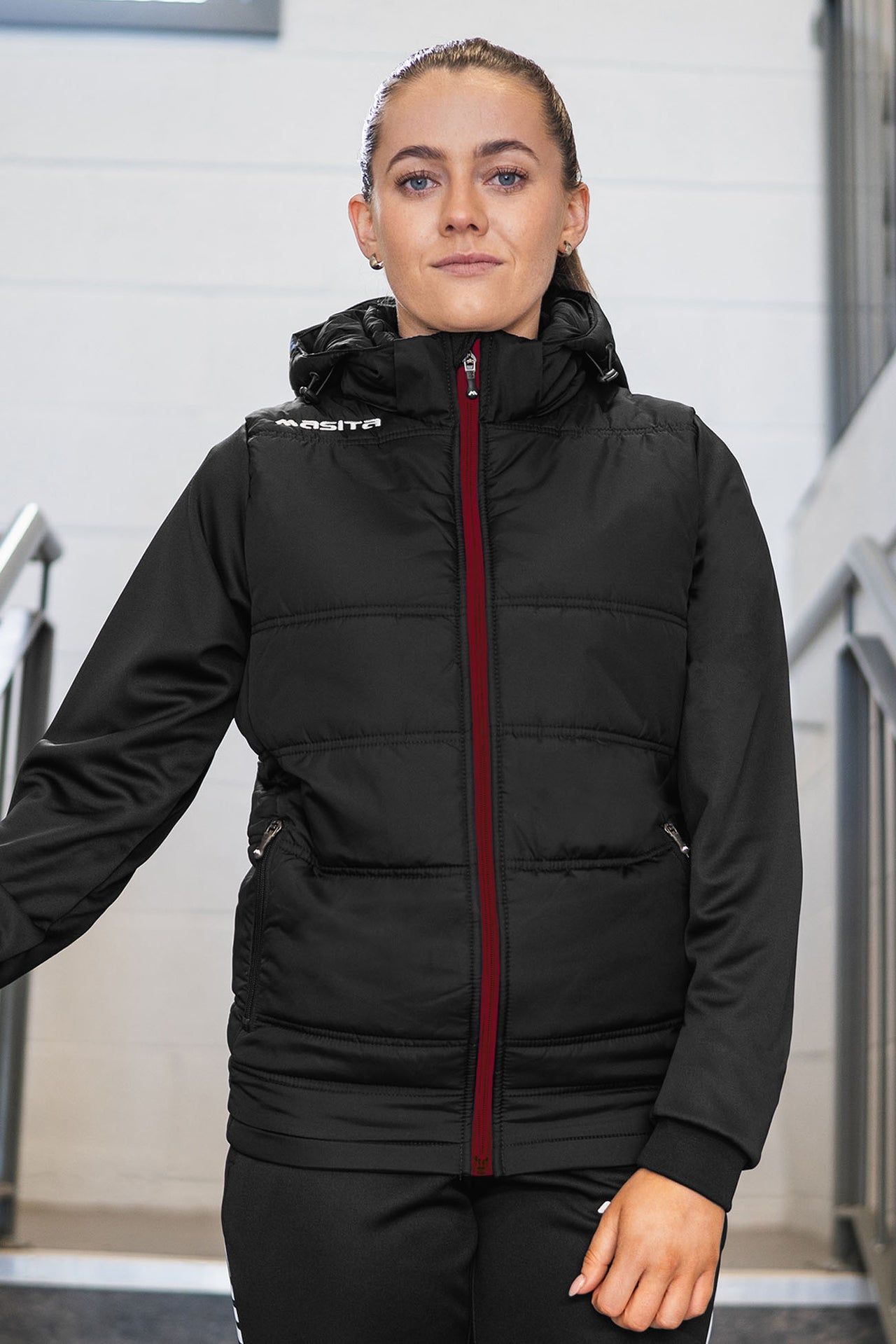 Nova Padded Jacket Black/Maroon