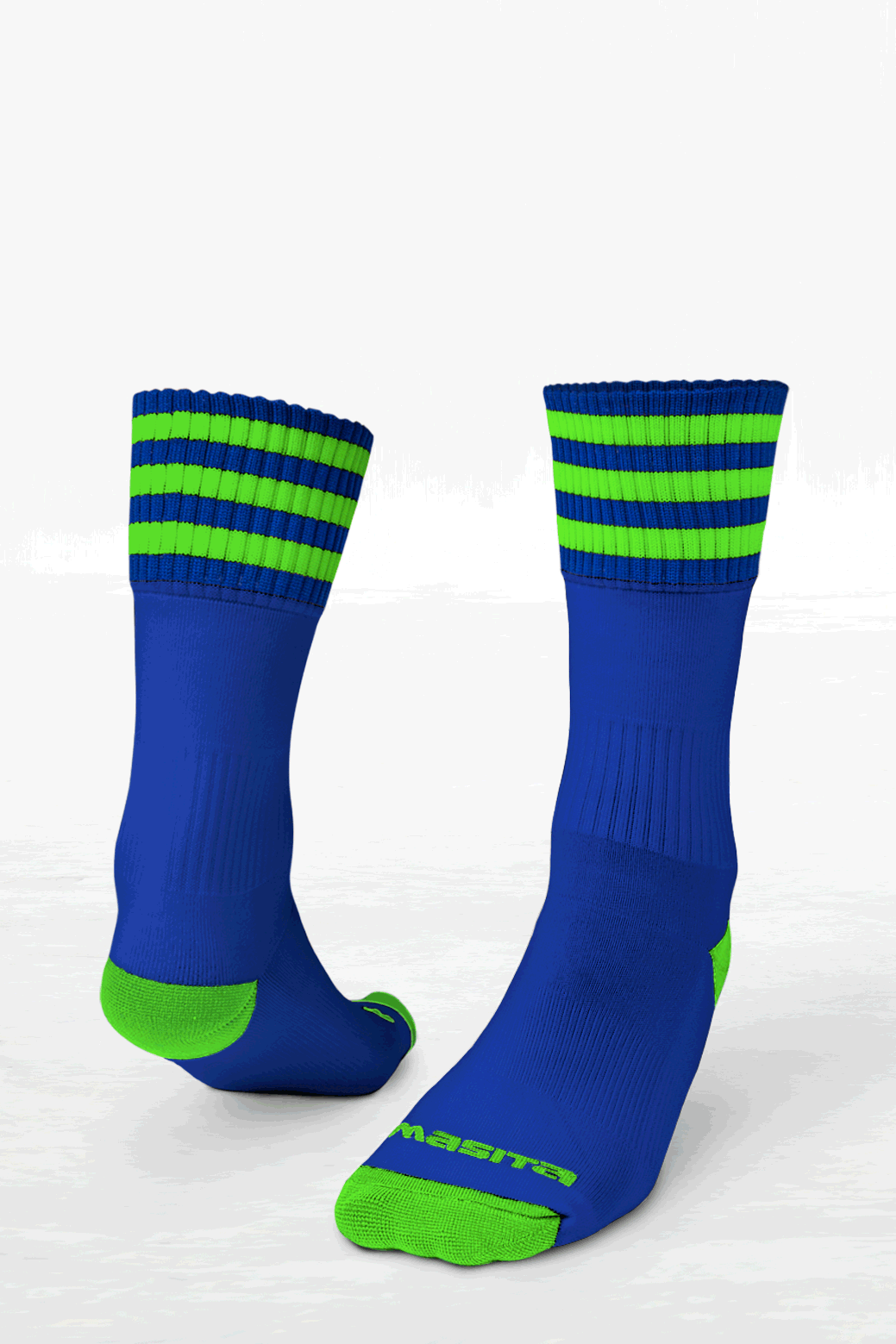 Blue/Green Neon Midi Socks All Sizes