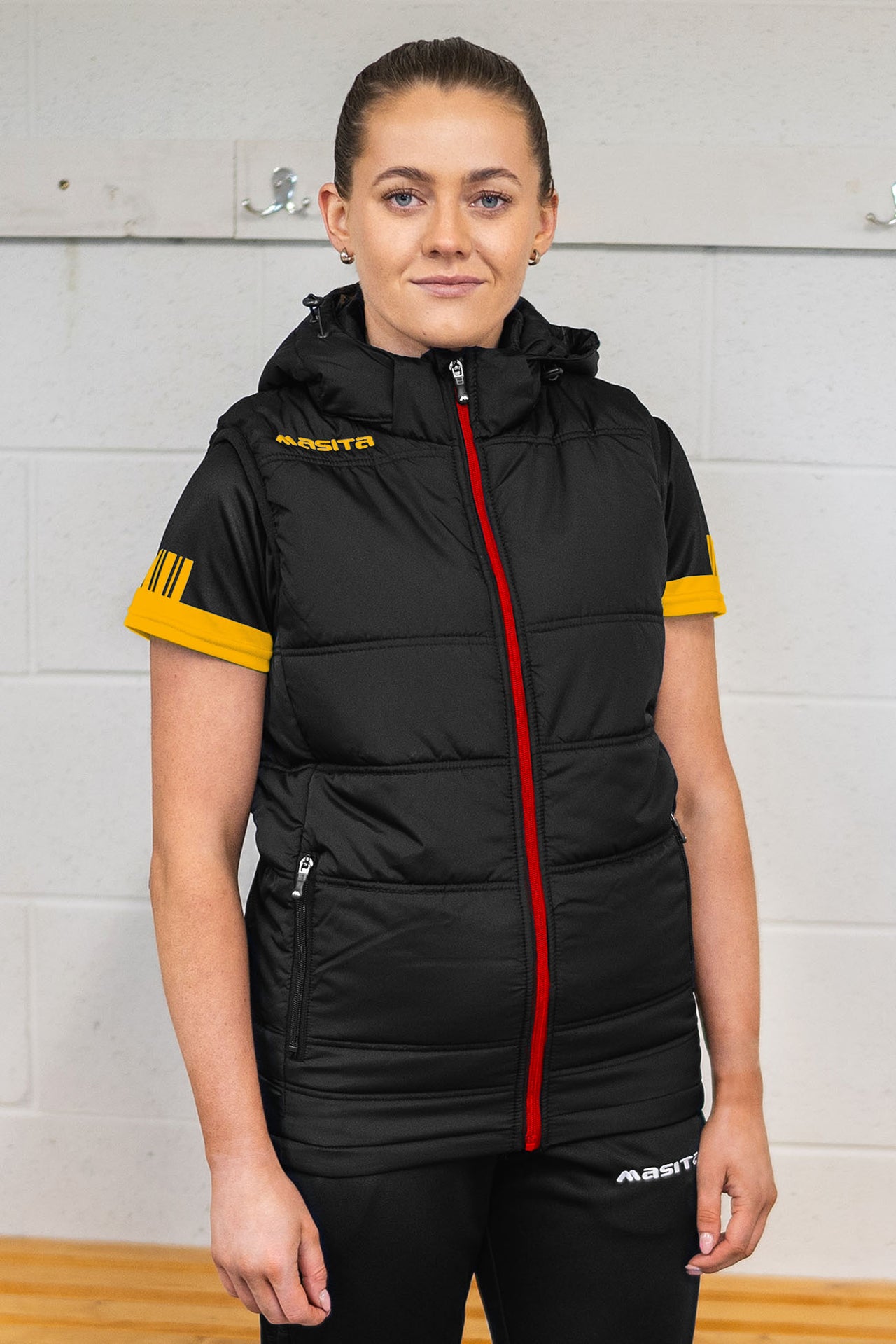 Nova Gilet Black/Red/Amber