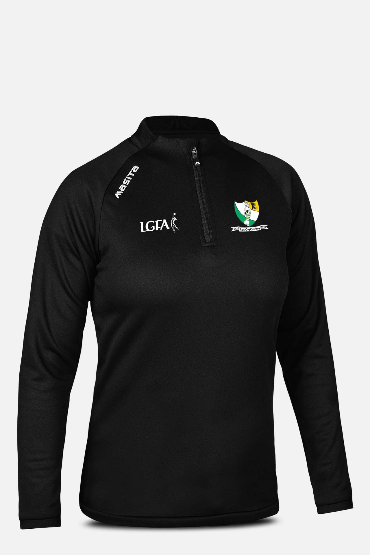 Carbery Rangers LGFA  Black Oregon Style Half Zip Adult