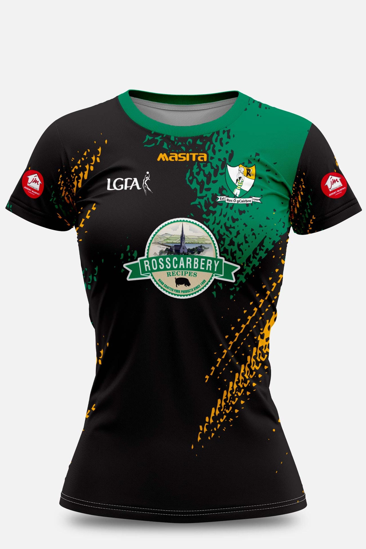 Carbery Rangers LGFA  Black Training Jersey Regular Fit Kids & Adults