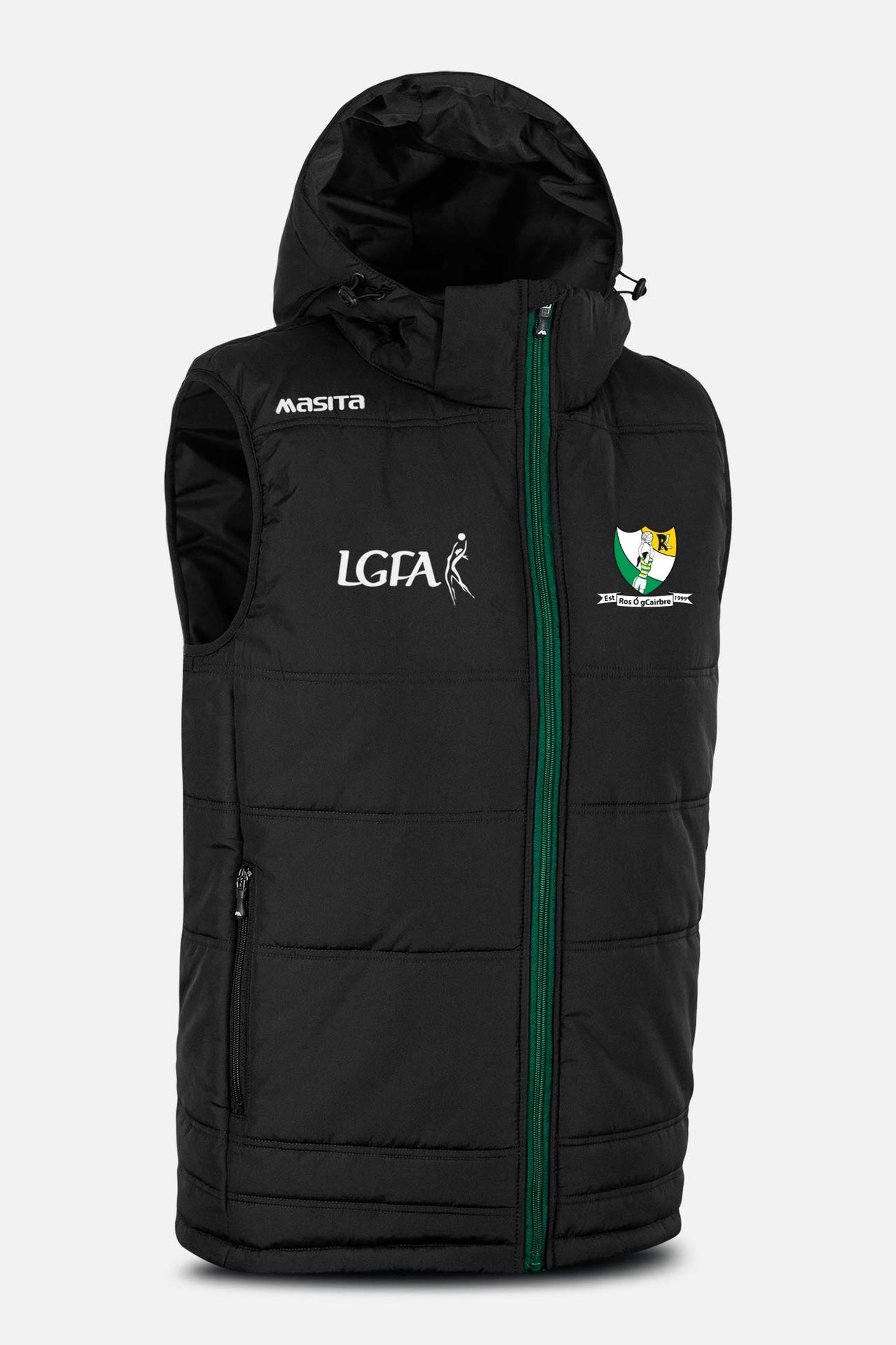Carbery Rangers LGFA  Black Nova Sleeveless Gilet Kids & Adults