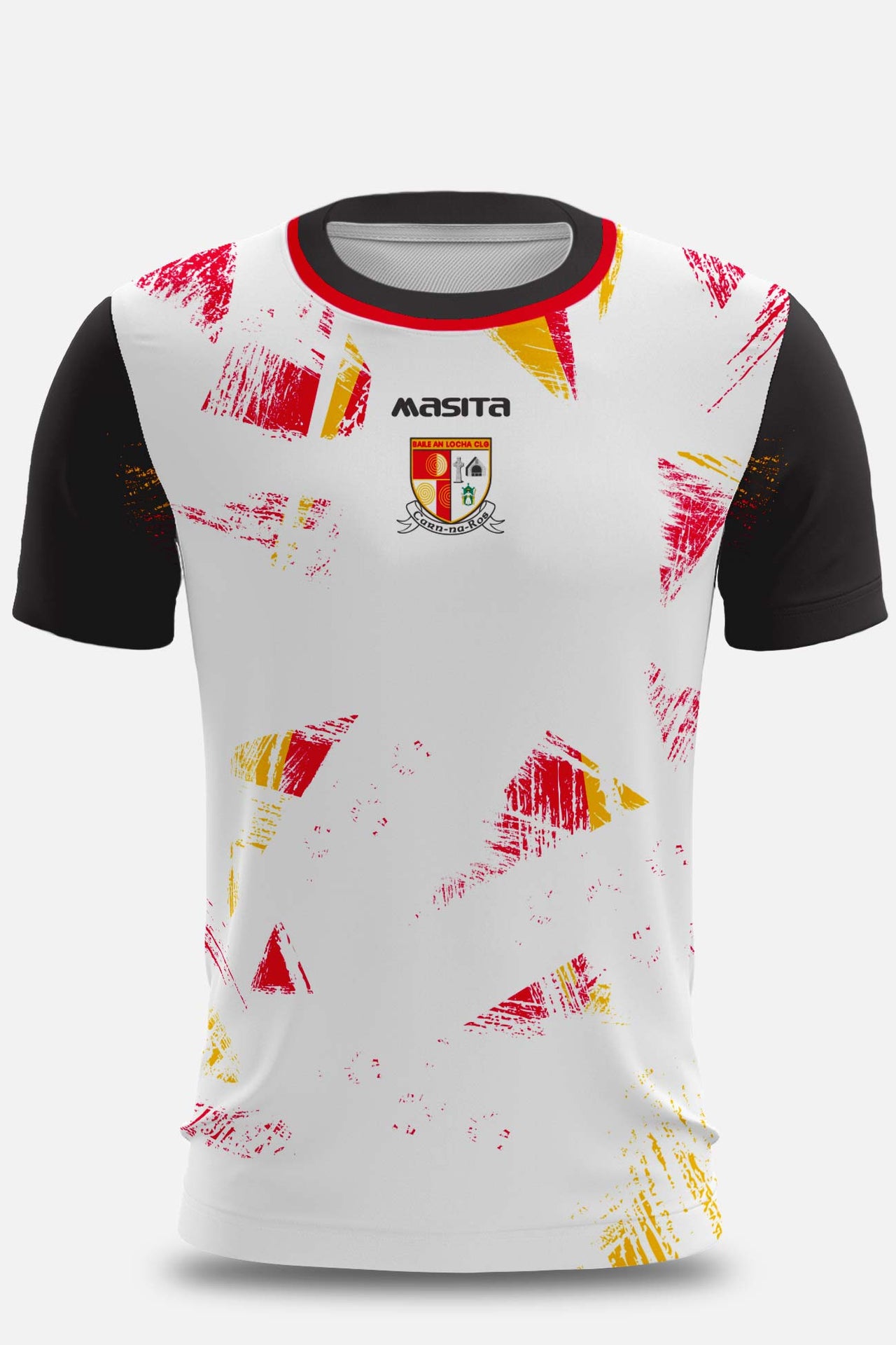Carnlough Gaels  White Training Jersey Regular Fit Kids & Adults