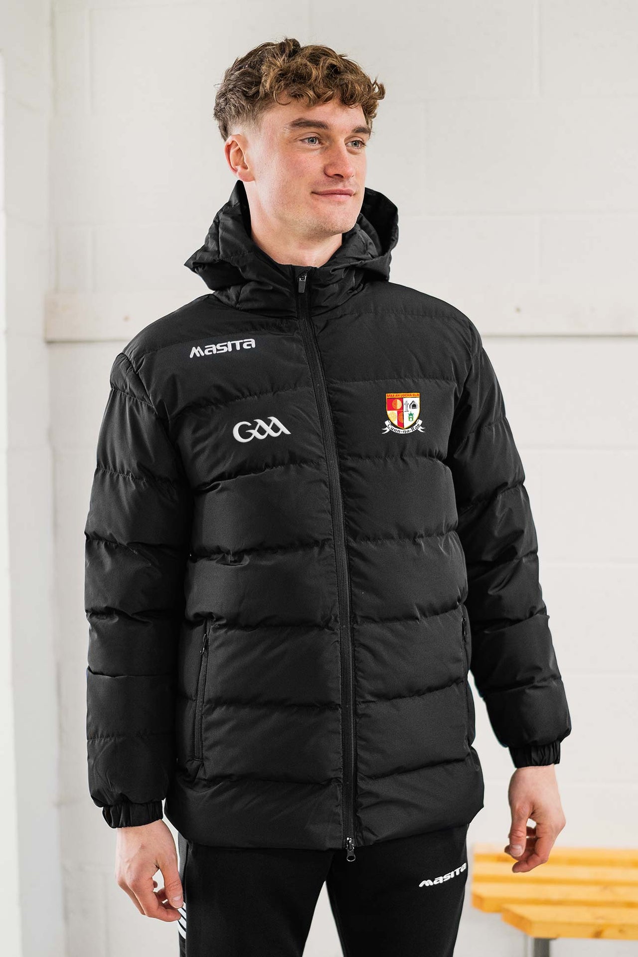 Carnlough Gaels  Black Nepal Winter Jacket Adult