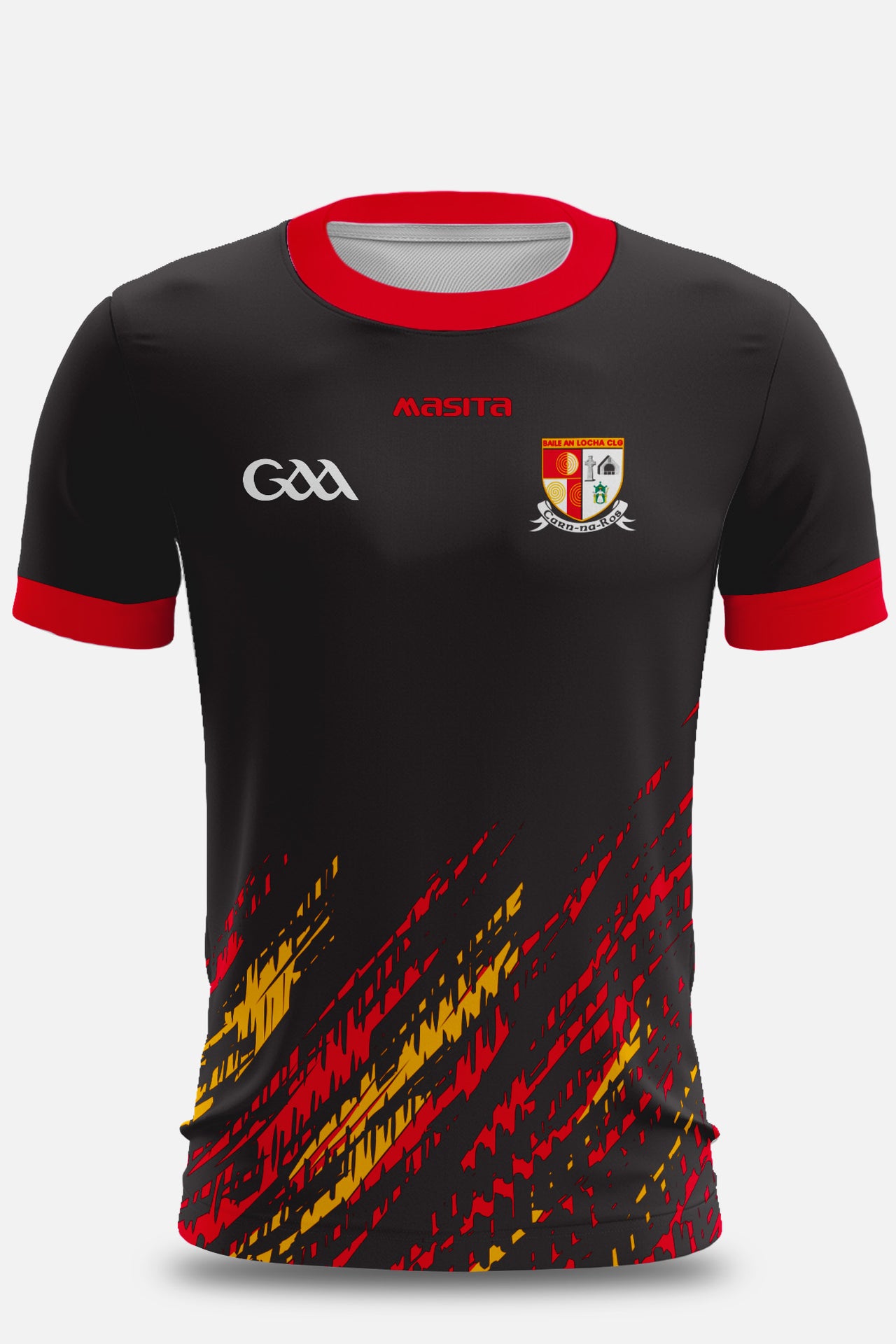 Carnlough Gaels  Black Training Jersey Player Fit Adult