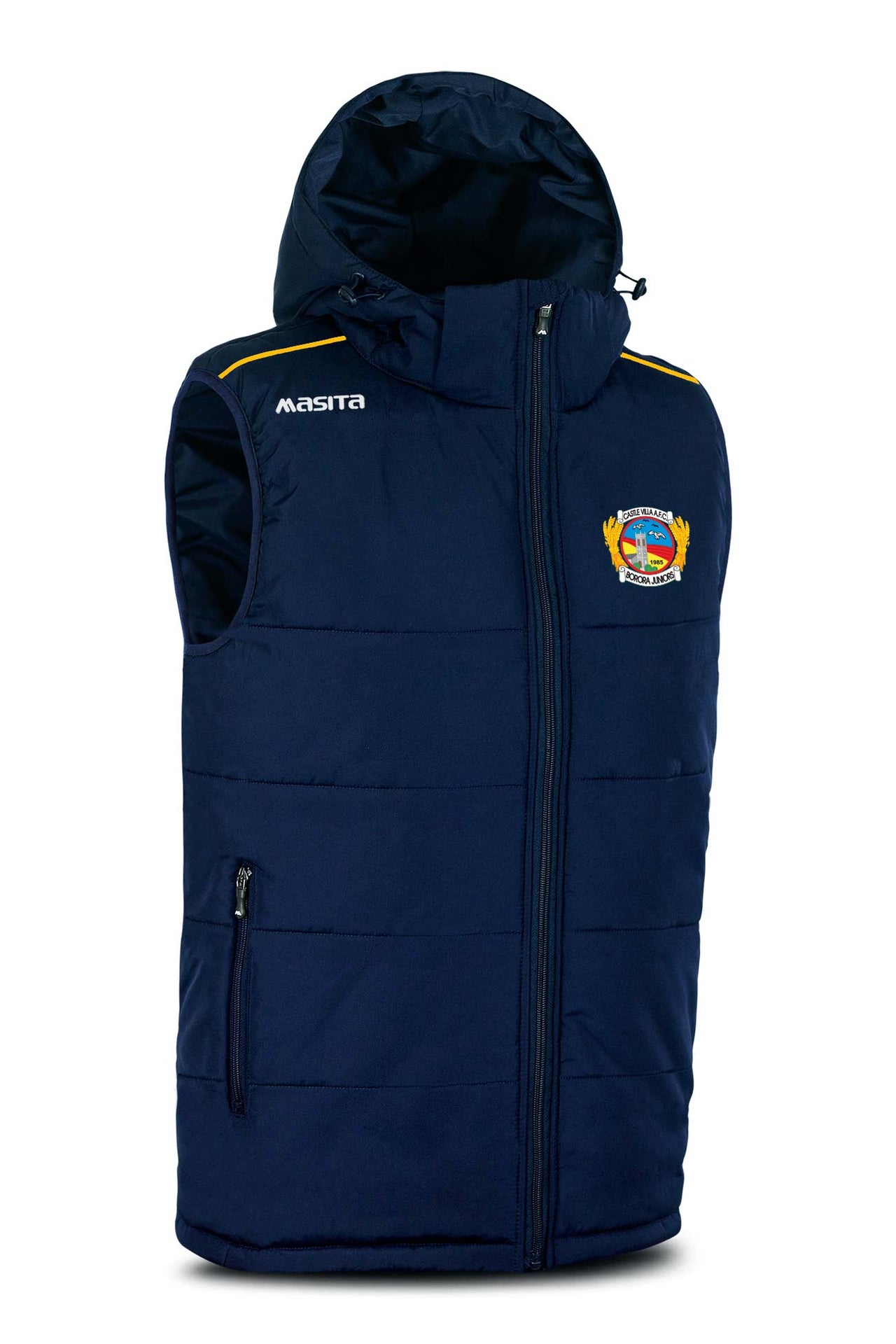 Castle Villa FC Navy Sleeveless Gilet Kids & Adults
