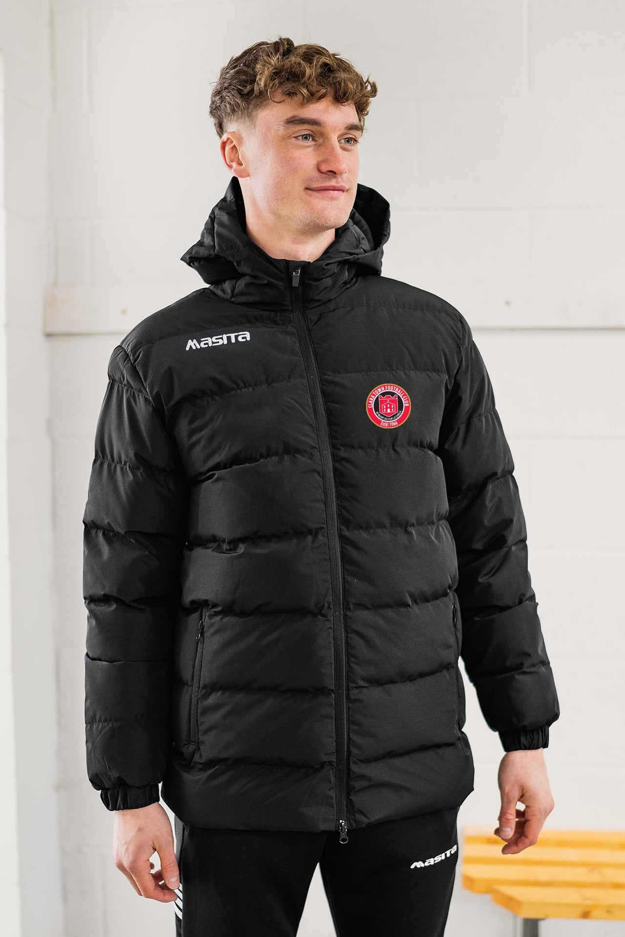 Clara Town FC  Black Nepal Winter Jacket Adult