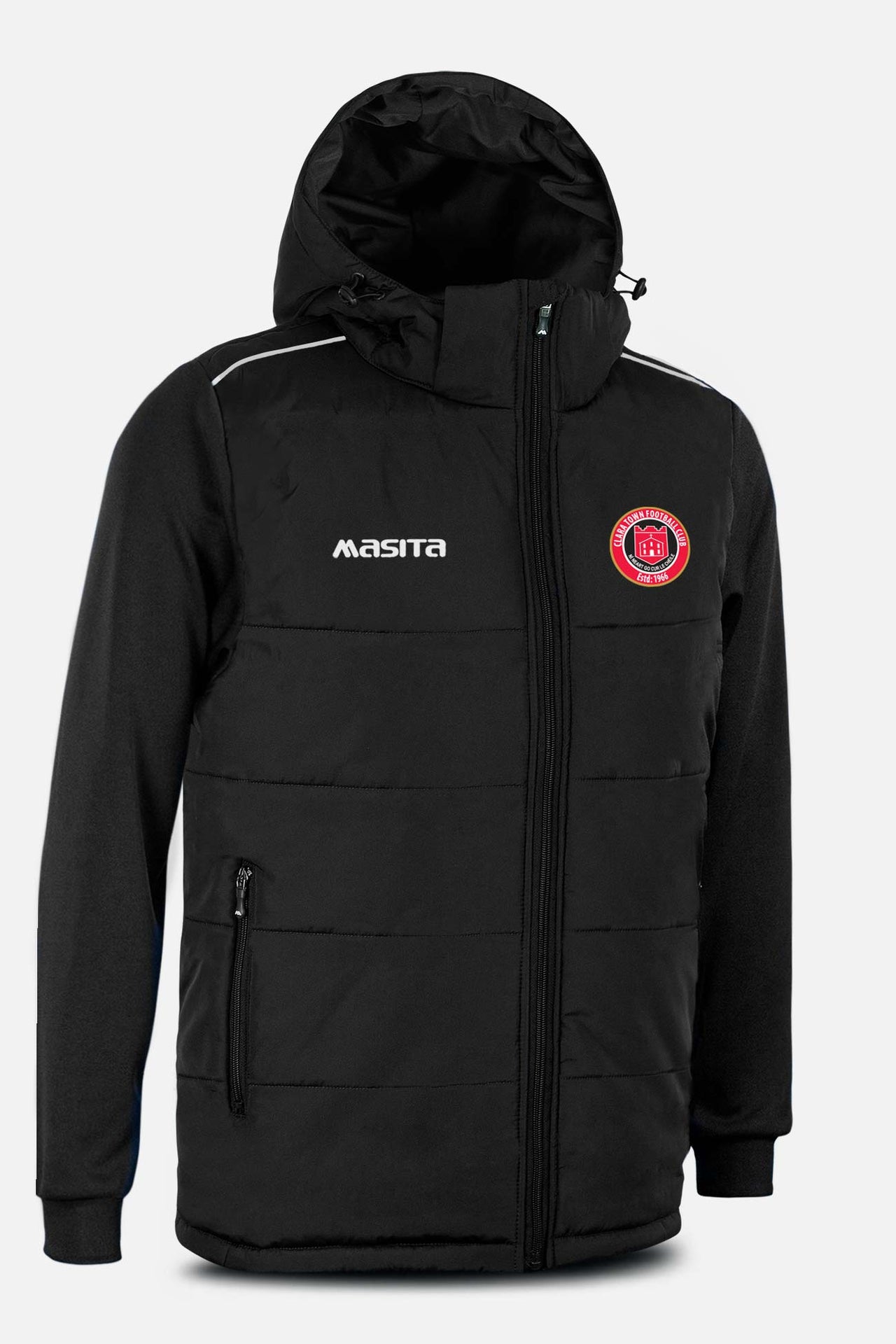 Clara Town FC Pop Up Shop Black Padded Jacket Kids & Adults