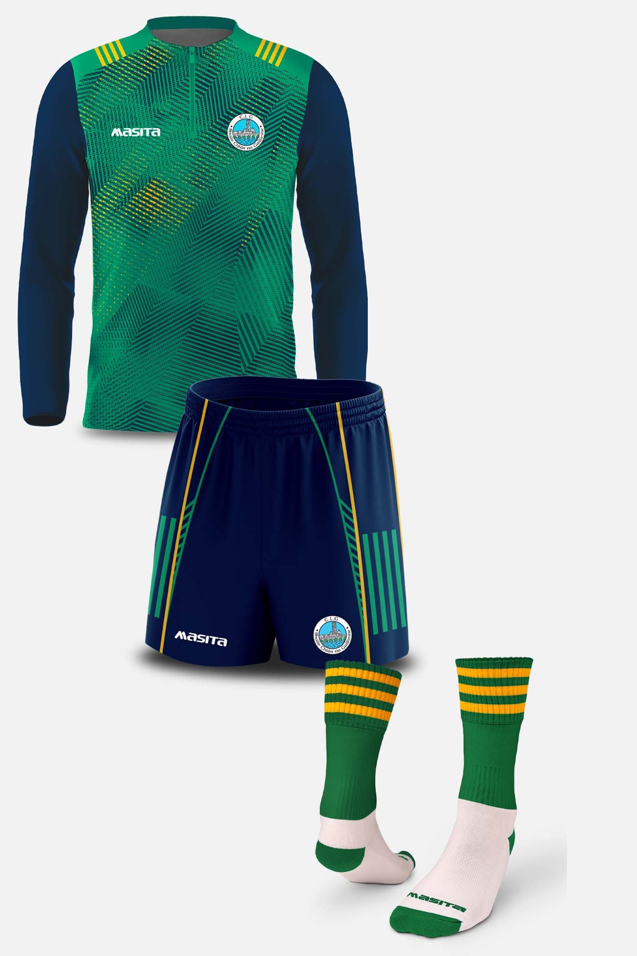 Claregalway Pop Up Shop Navy Shorts, Half Zip & Sock Pack