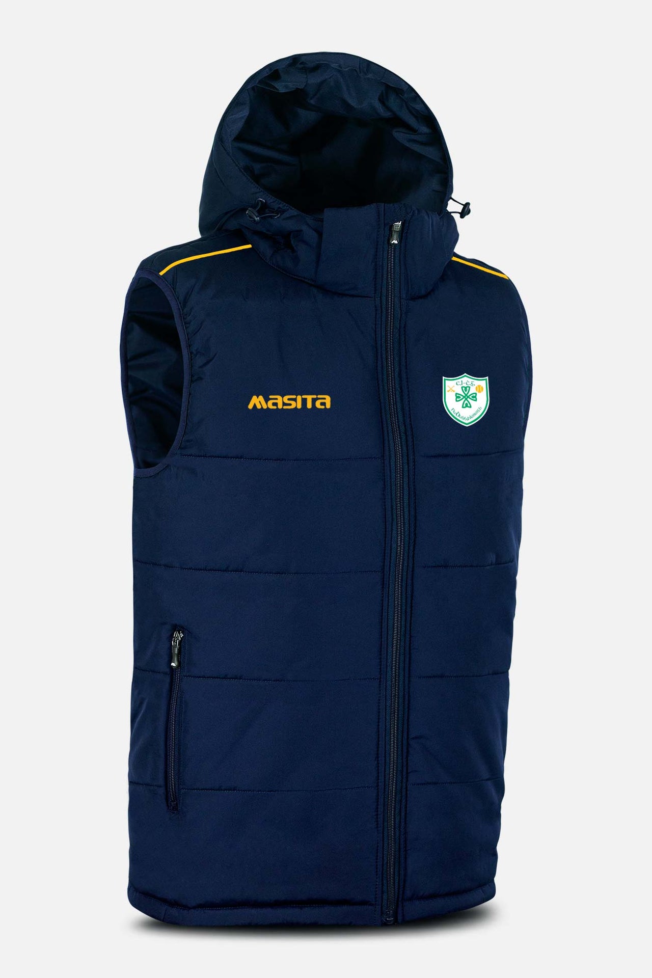 Delanys GAA Navy/Amber Sleeveless Gilet Kids & Adults