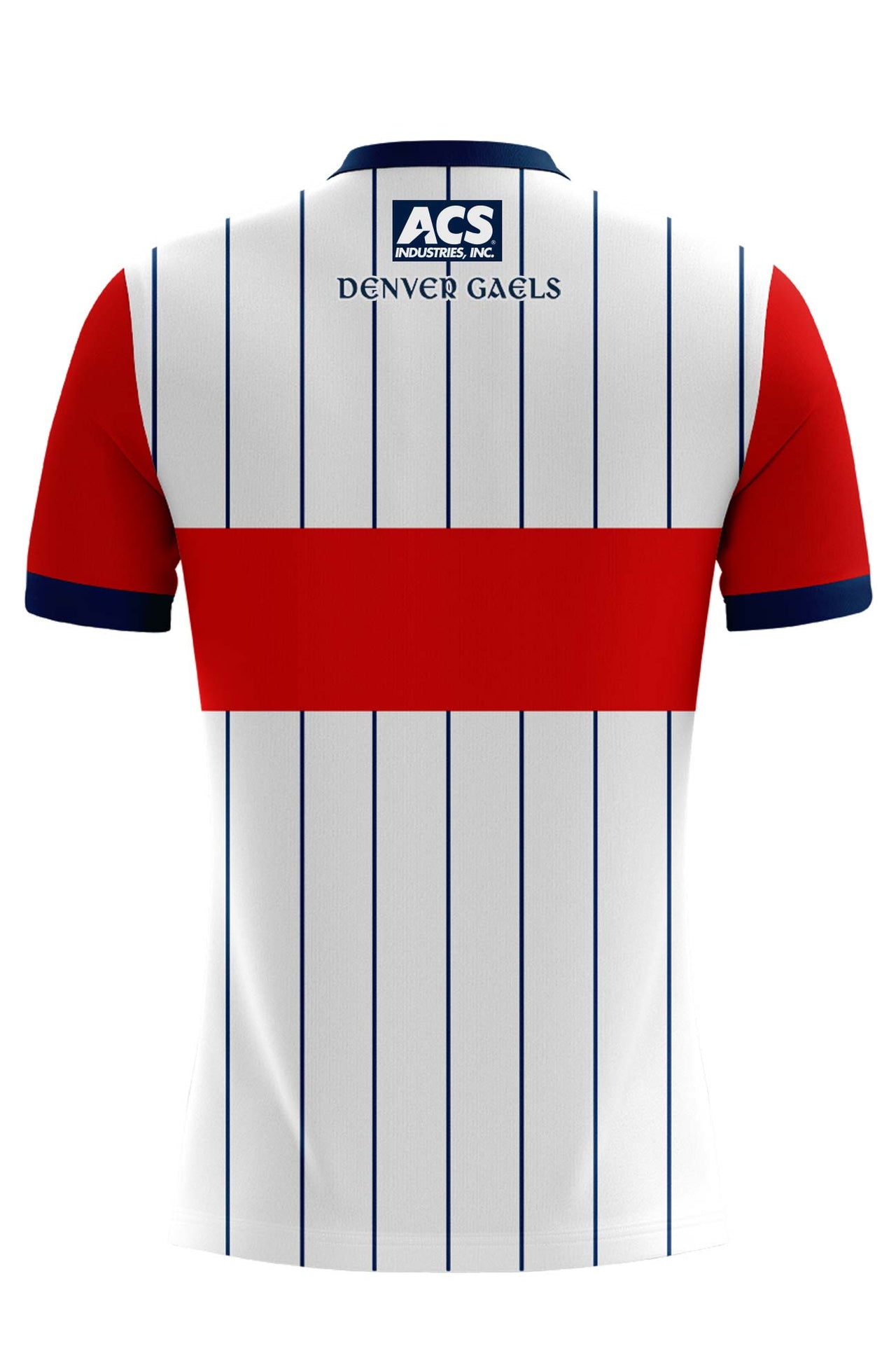 Denver Gaels White GAA Replica Jersey Player Fit Adult