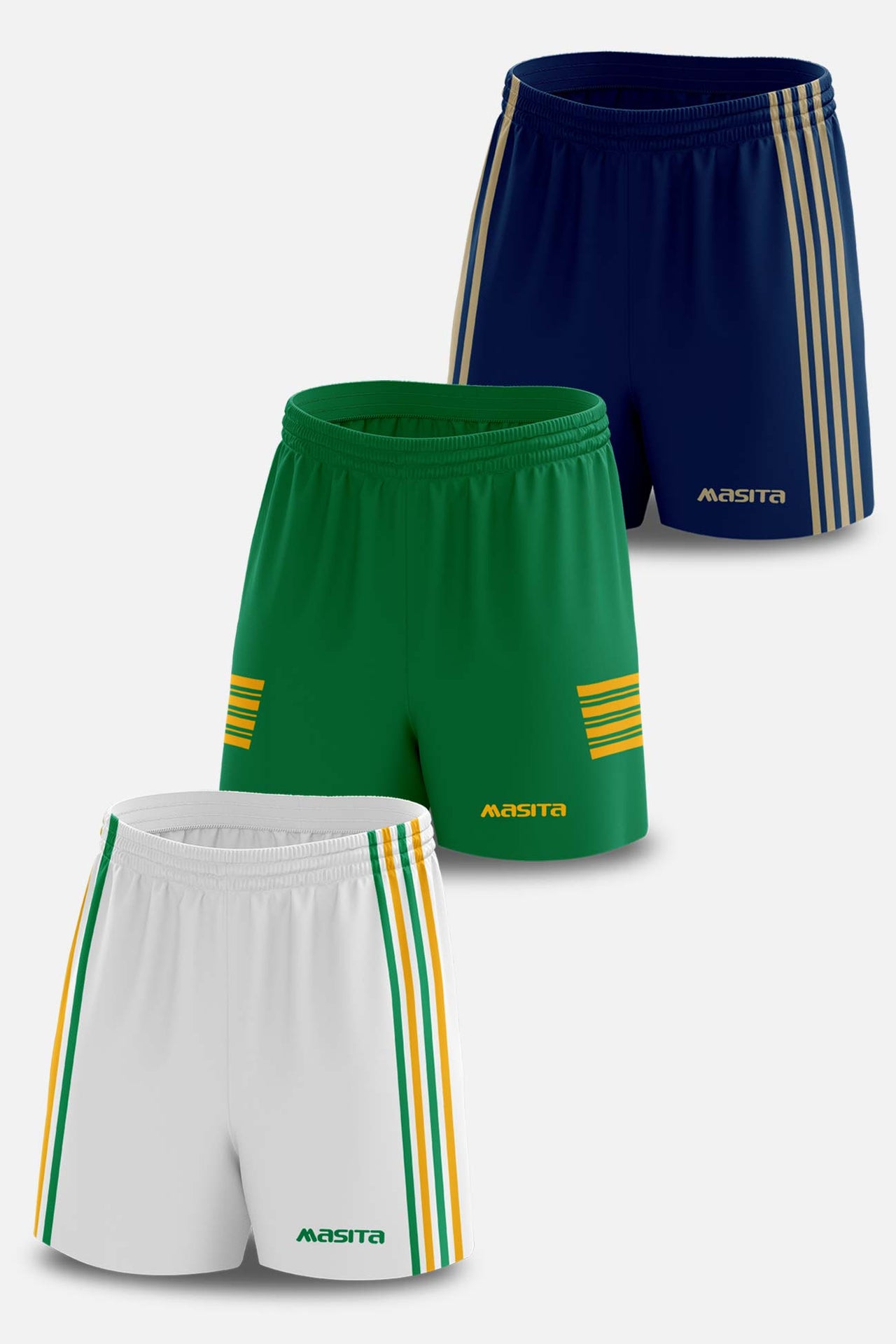 3 Pack Gaelic Short Green/Amber All Sizes