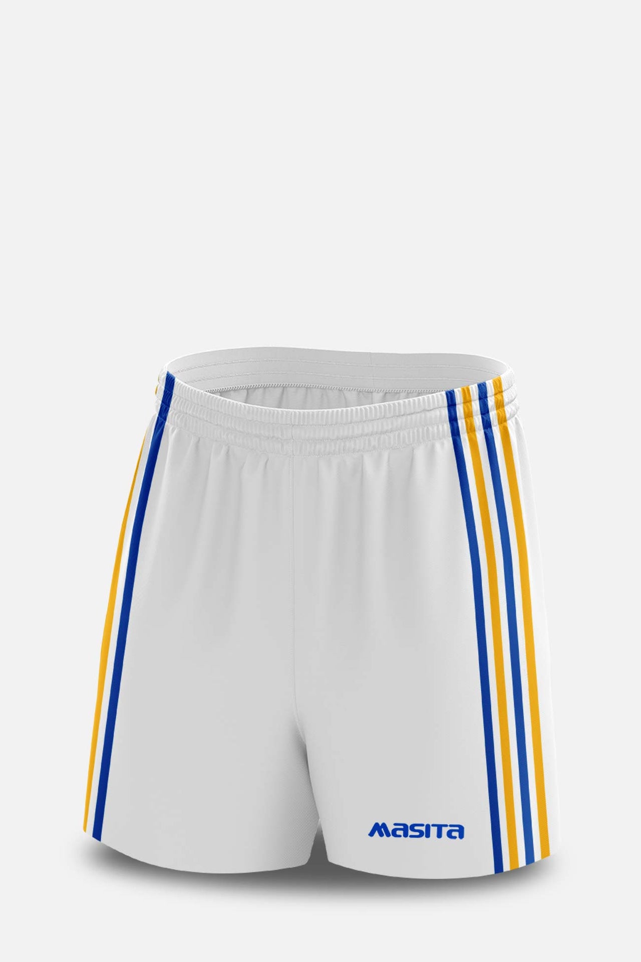 Donard Style Gaelic Shorts White/Blue/Amber All Sizes