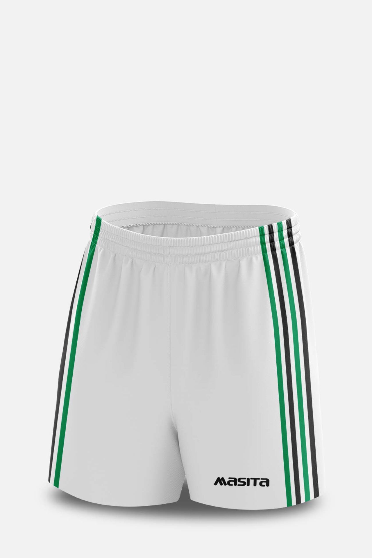 Donard Style Gaelic Shorts White/Green/Black All Sizes