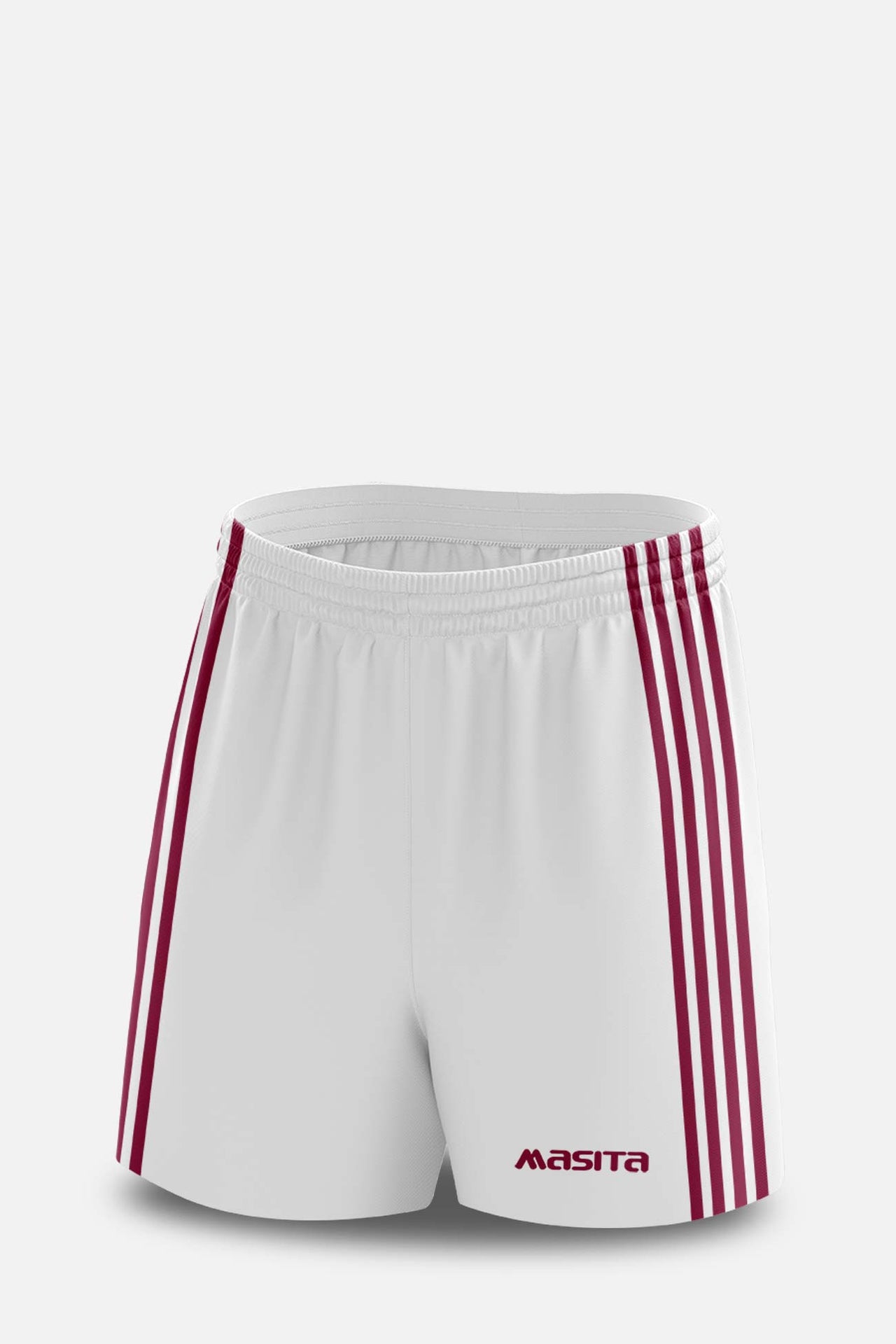 Donard Style Gaelic Shorts White/Maroon All Sizes
