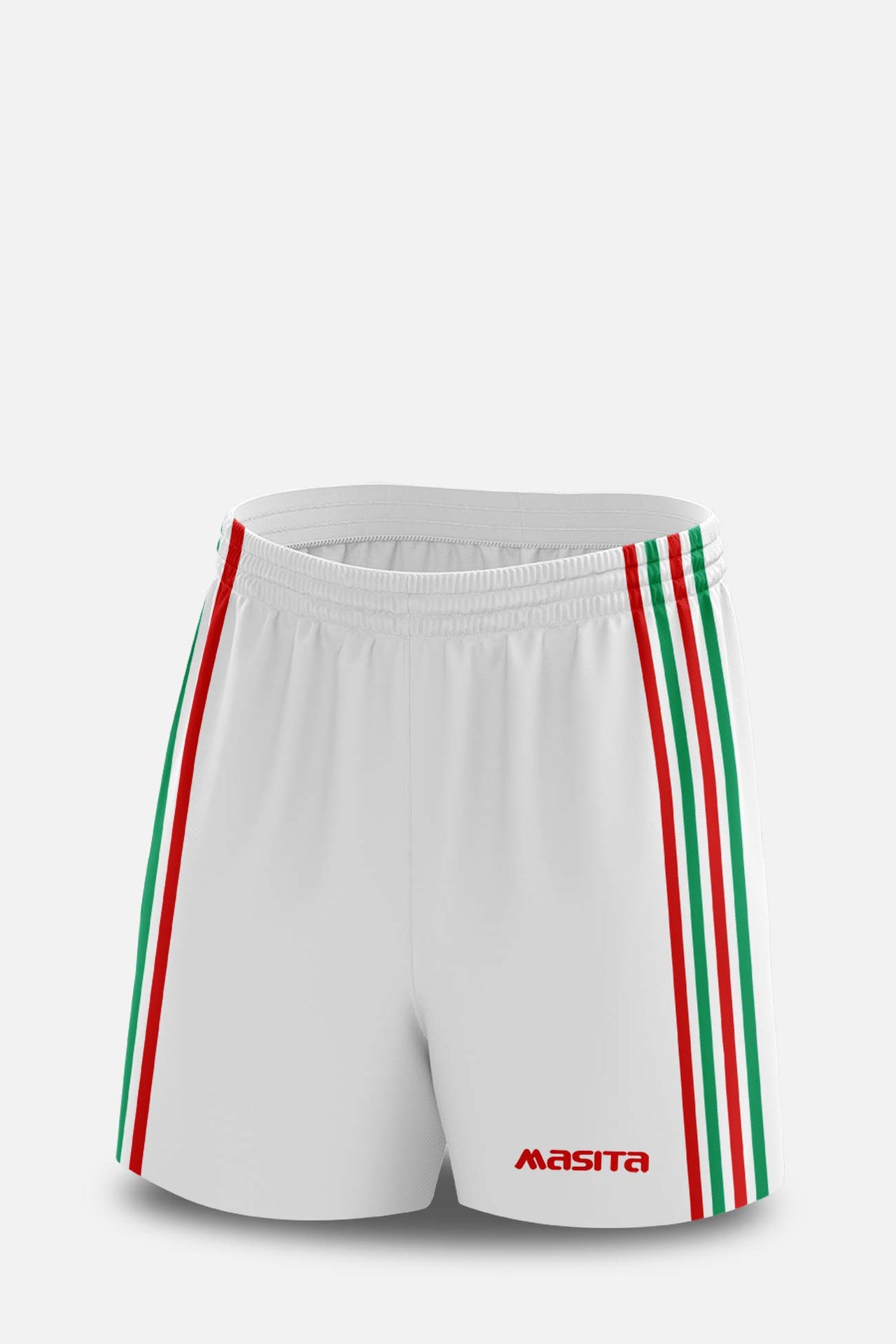 Donard Style Gaelic Shorts White/Red/Green All Sizes