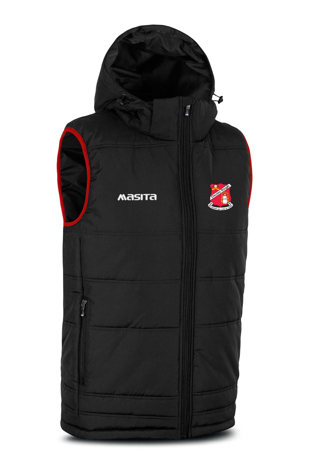 Drumree GAA Black Nova Sleeveless Gilet Kids & Adults