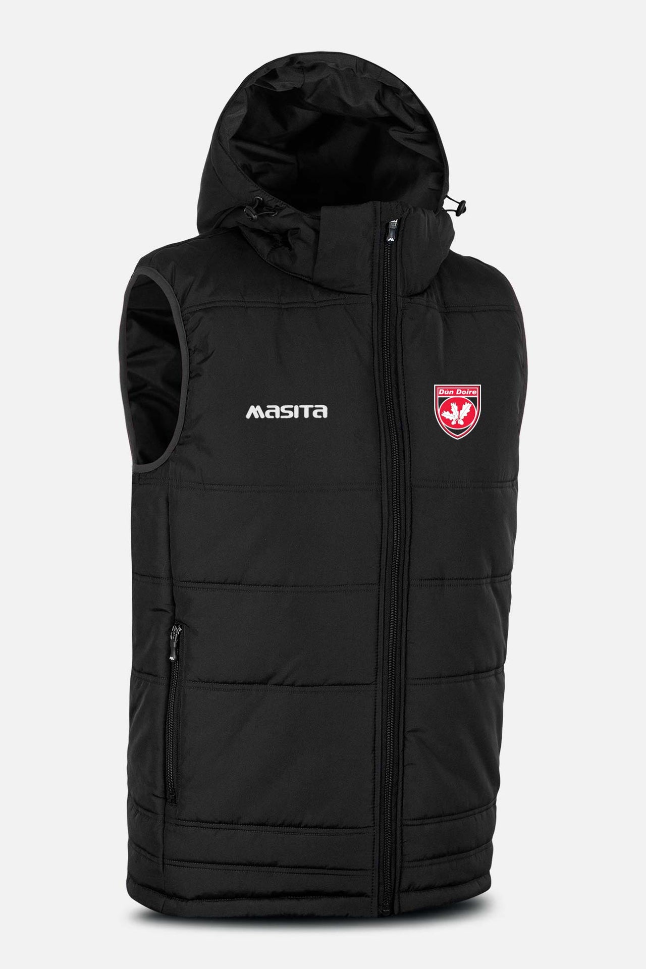 Dunderry Camogie Black Nova Sleeveless Gilet Kids & Adults