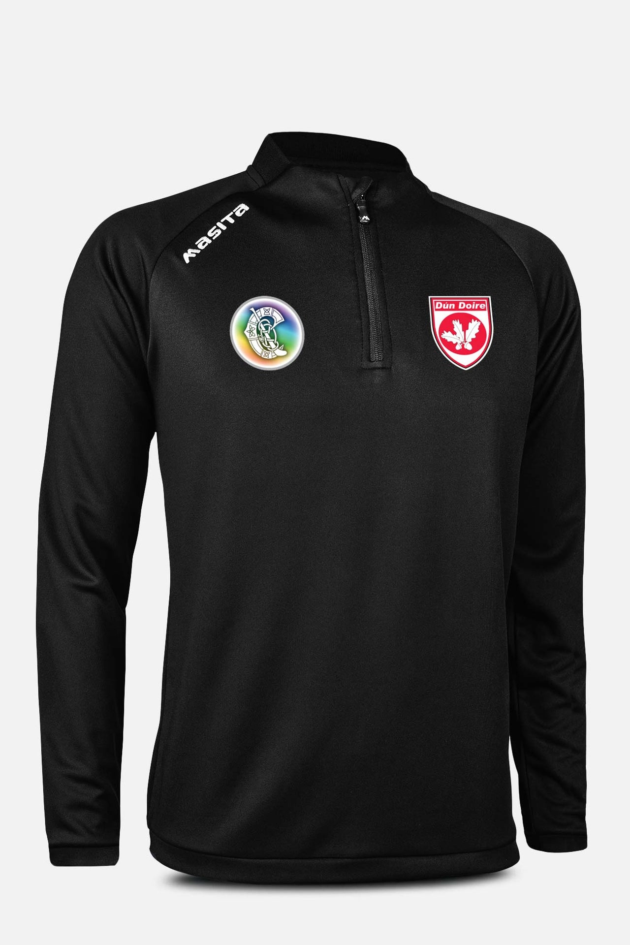 Dunderry Camogie  Black Oregon Style Half Zip Adult