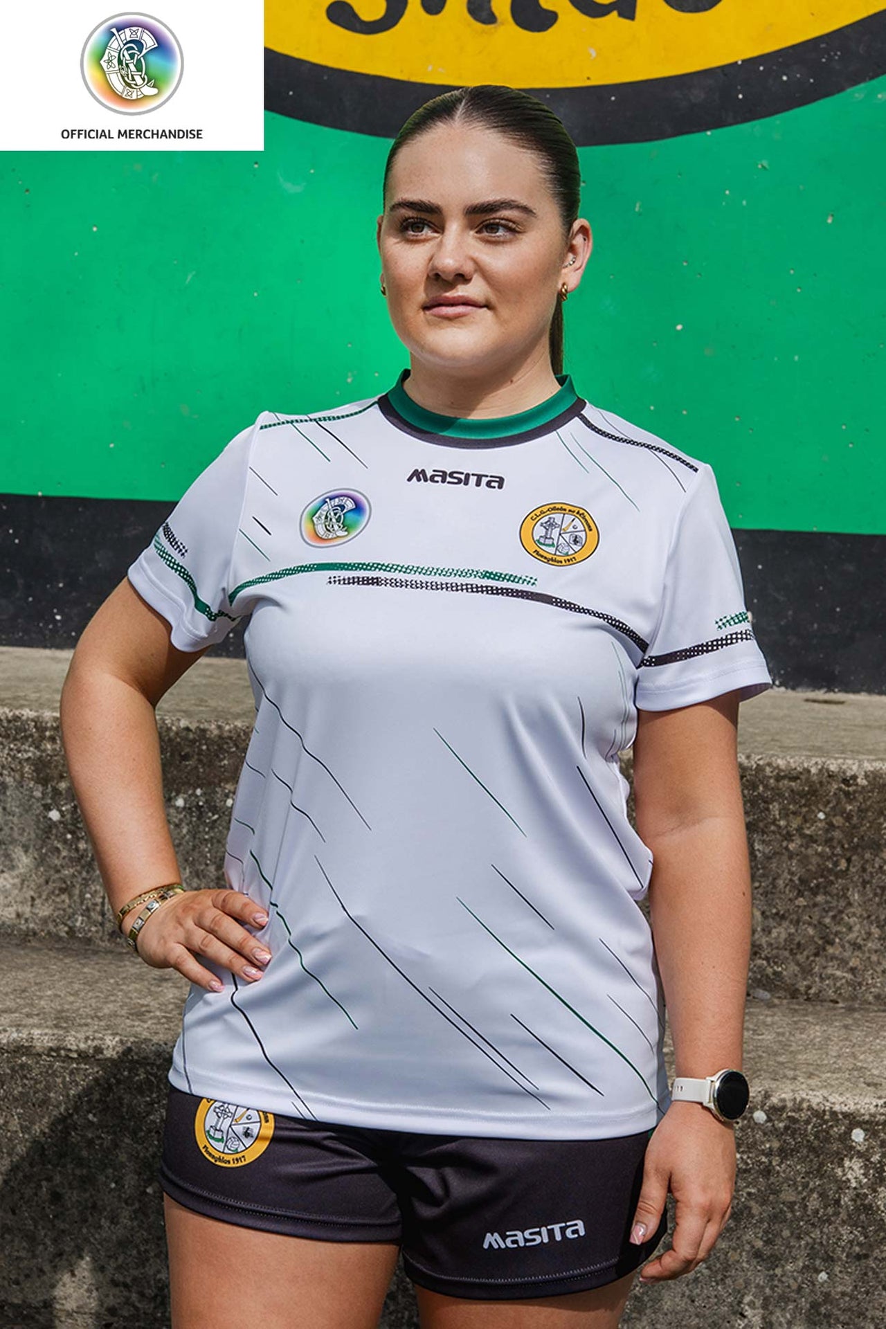 Erin's Isle CLG Away Camogie Logo Jersey Regular Fit Kids & Adults
