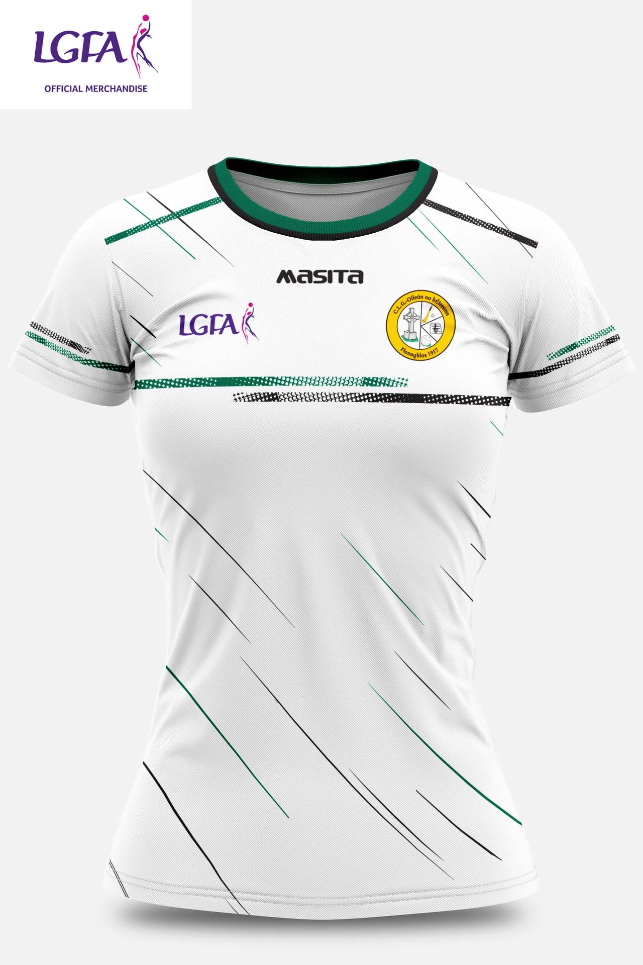 Erin's Isle CLG Away LGFA Logo Jersey Regular Fit Kids & Adults