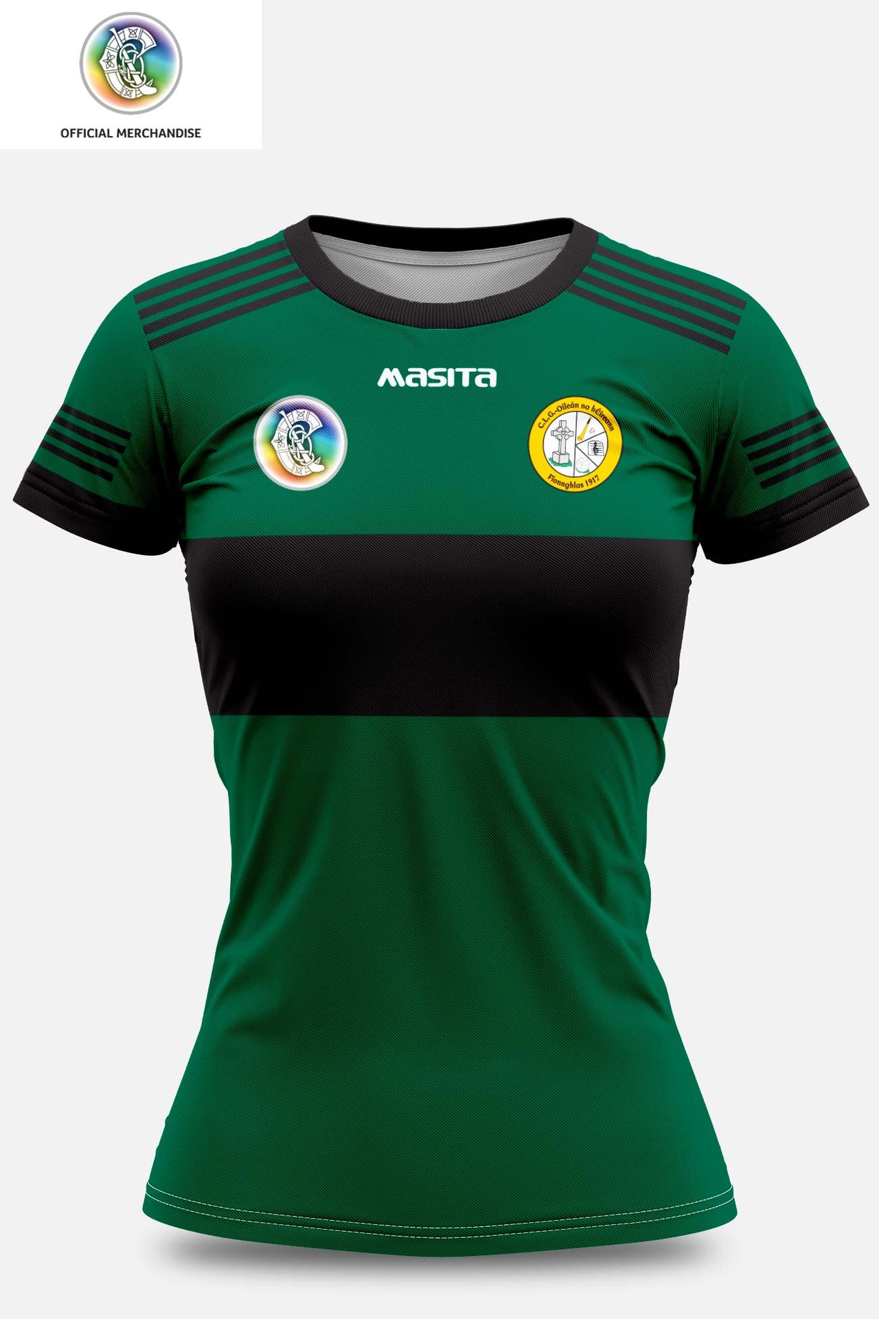 Erin's Isle CLG Home Camogie Logo Jersey Regular Fit Kids & Adults