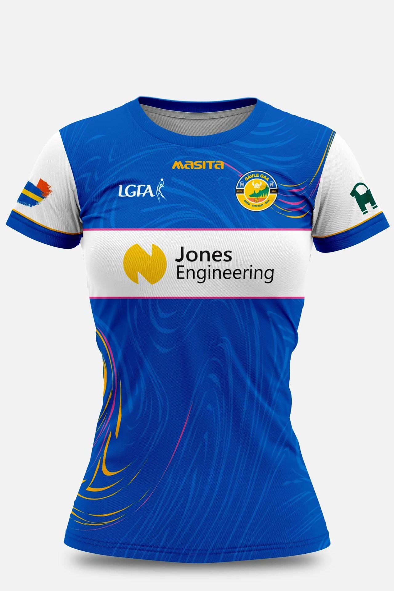 Gavle LGFA Sweden Pink Home Hurling Jersey Kids