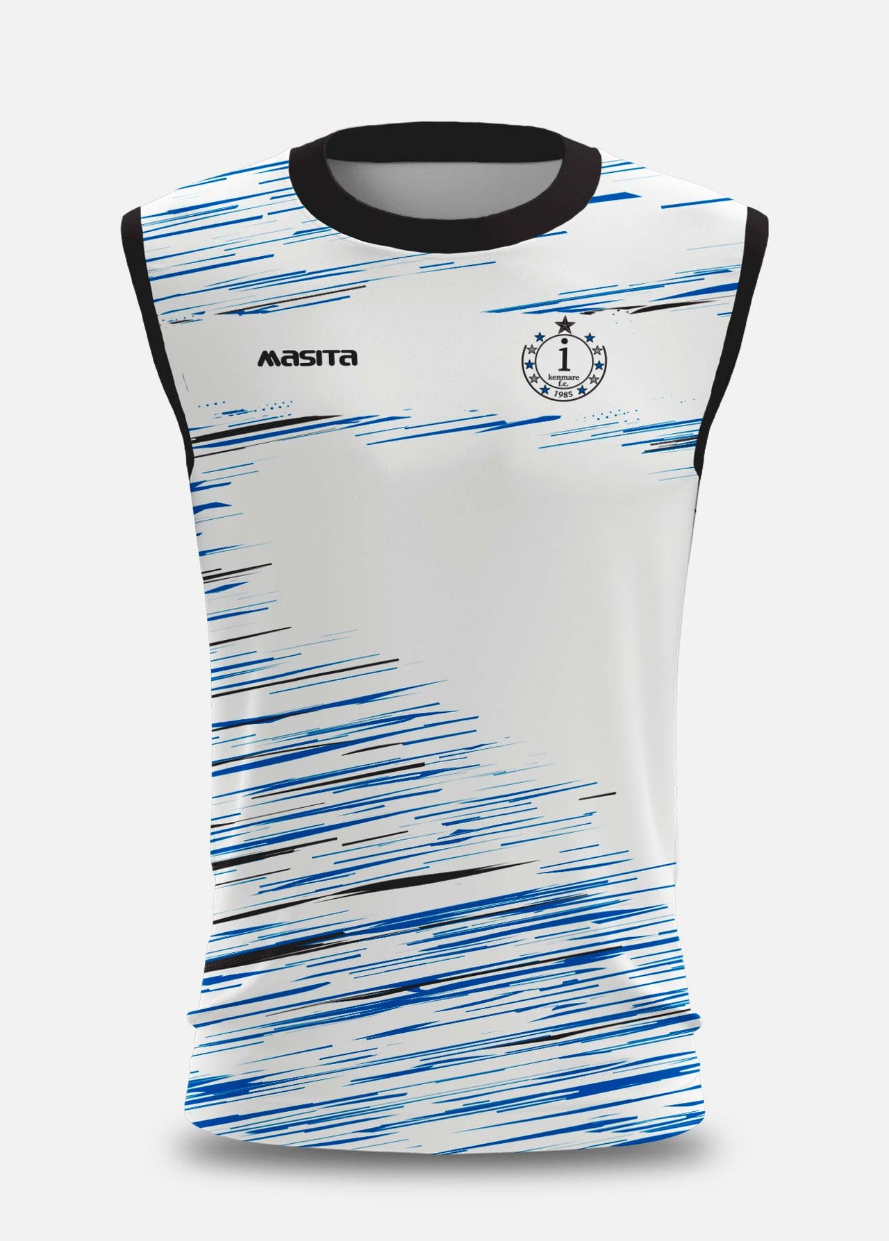 Inter Kenmare FC Pop Up Shop White Sleeveless Jersey Regular Fit Kids & Adults