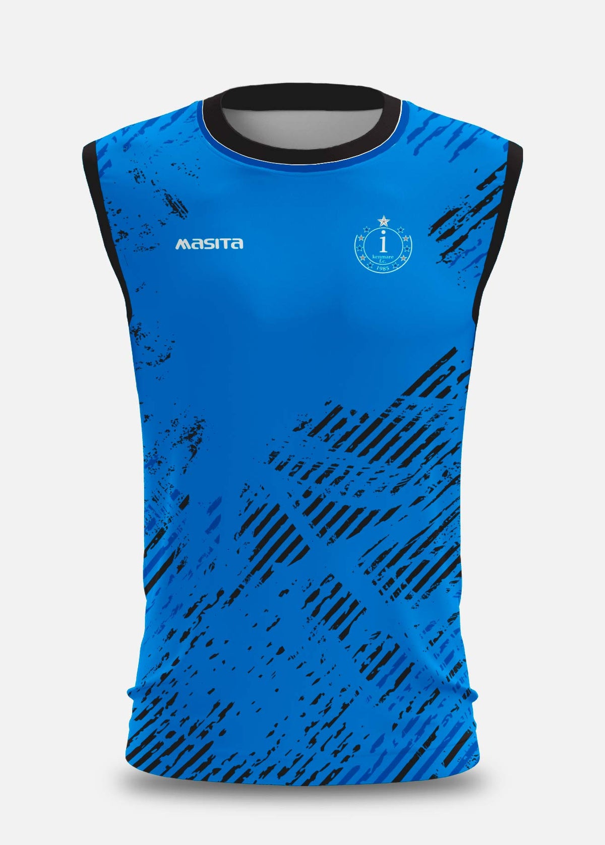 Inter Kenmare FC Blue Dara Style Sleeveless Jersey Regular Fit Kids & Adults