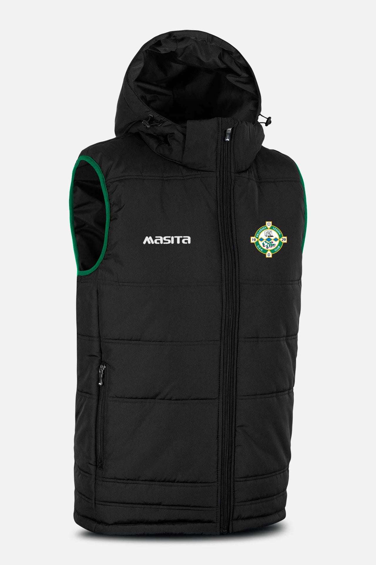 Killarney Legion GAA Black Nova Sleeveless Gilet Kids & Adults