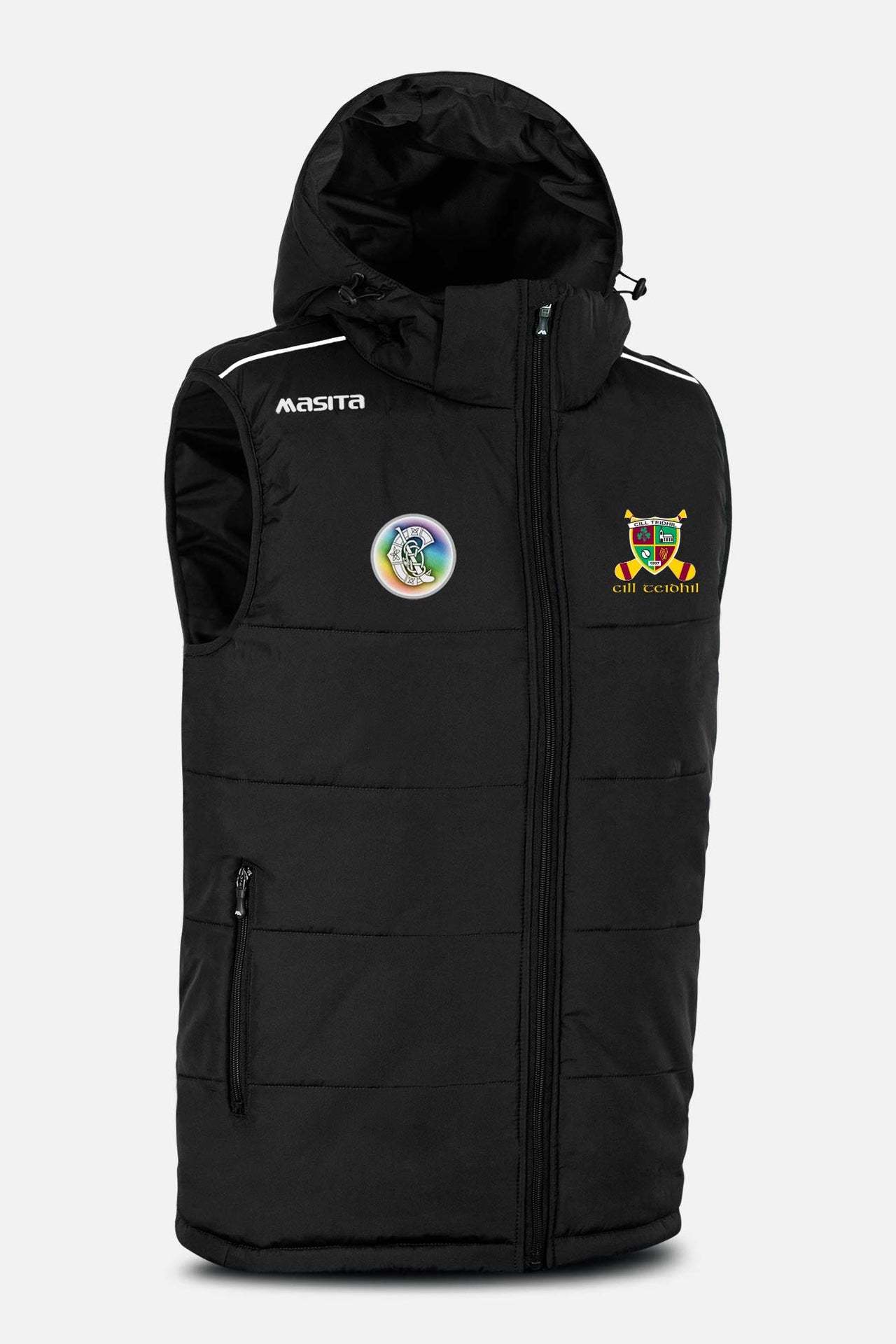 Kiltale Camogie  Black Sleeveless Gilet Kids & Adults